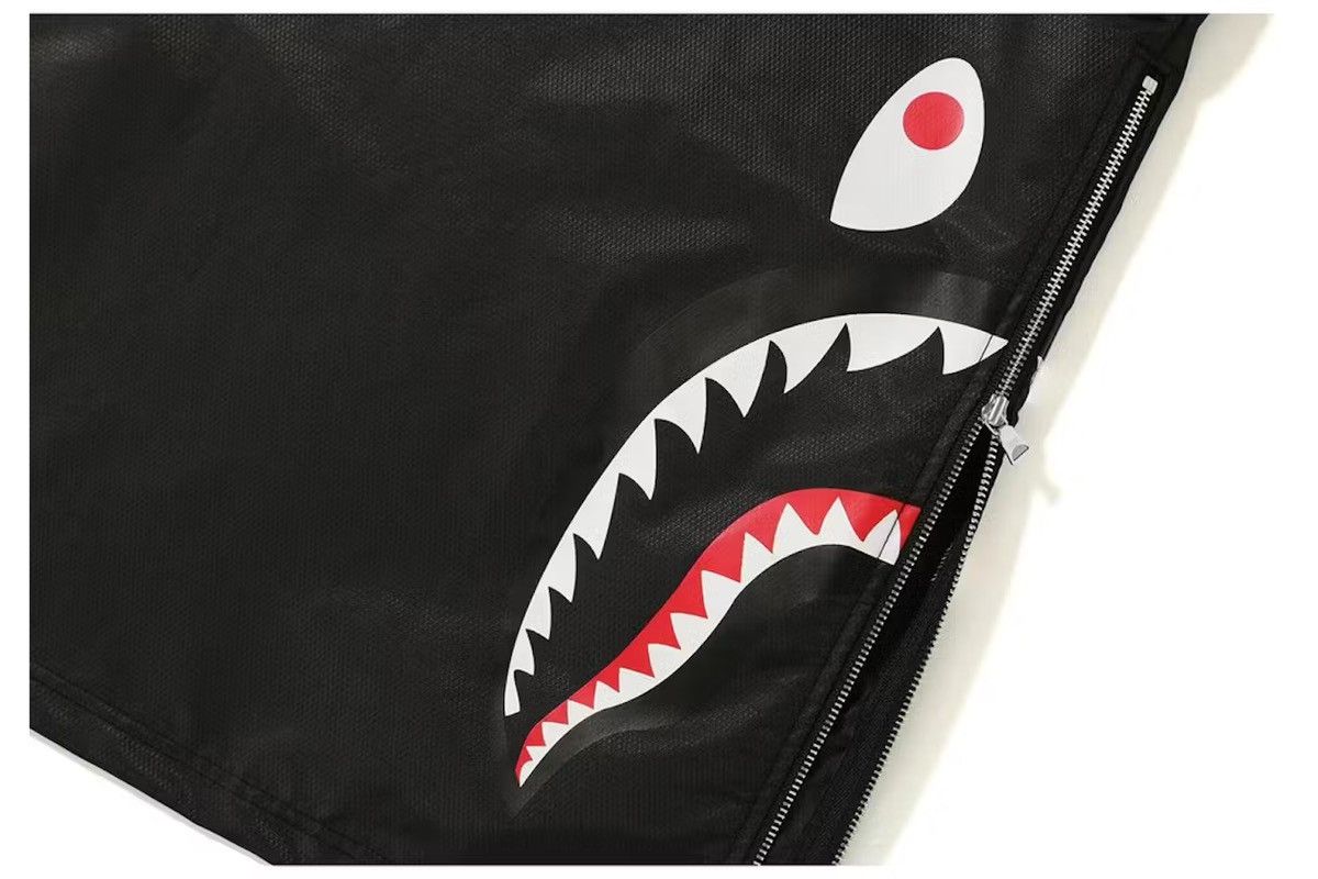 Bape BAPE Side Zip Shark Windbreaker Black Size US XL / EU 56 / 4 - 4 Thumbnail