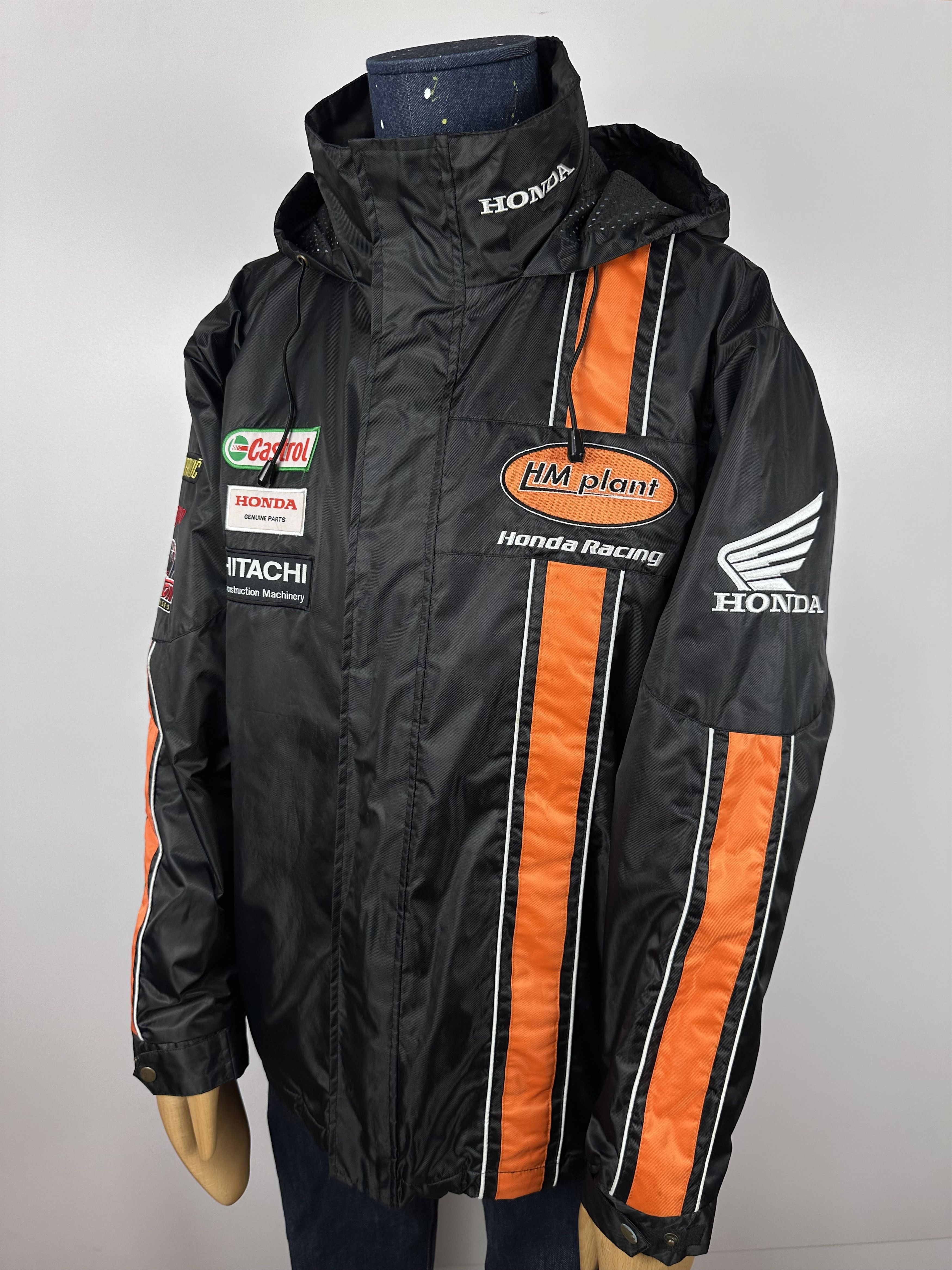 Honda Racing Jacket Hooded HM Plant Hitachi NGK Vintage