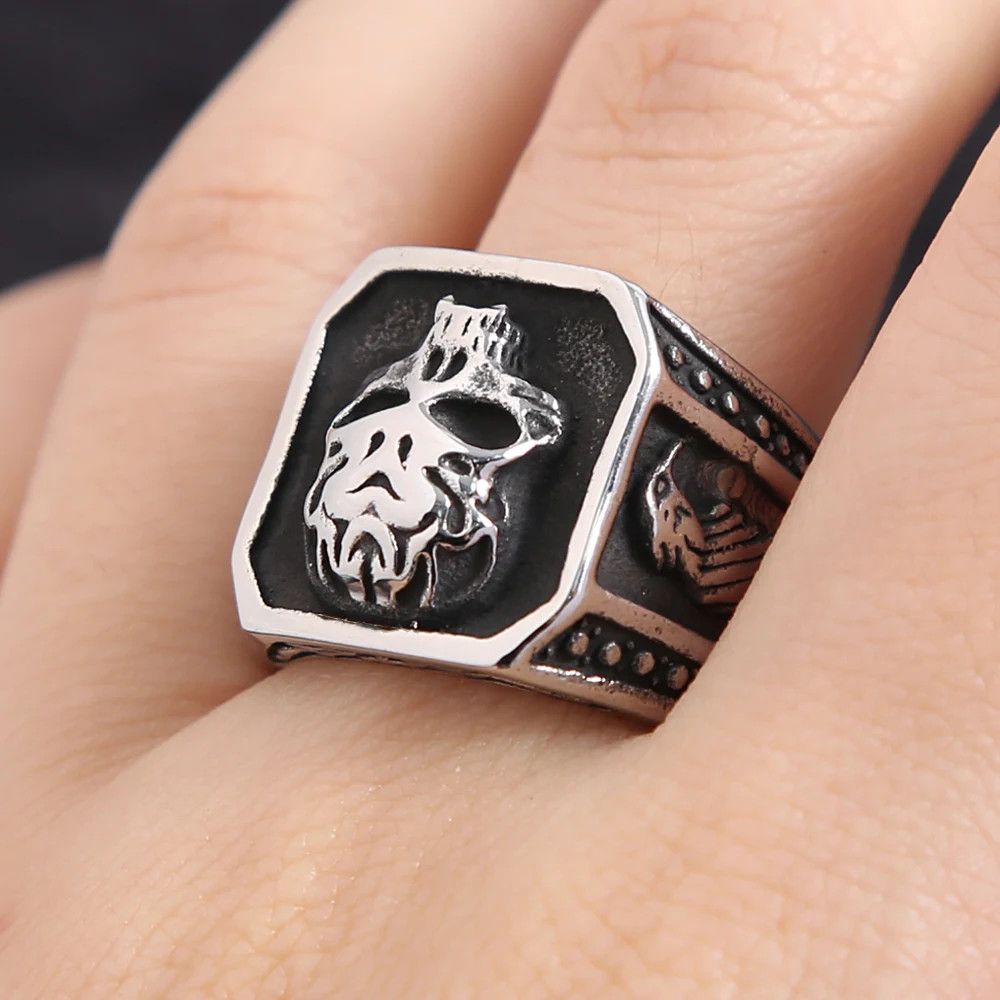 Japanese Brand × Jewelry × Vintage Skull Head Punk Style Fashion Ring Size ONE SIZE - 6 Thumbnail