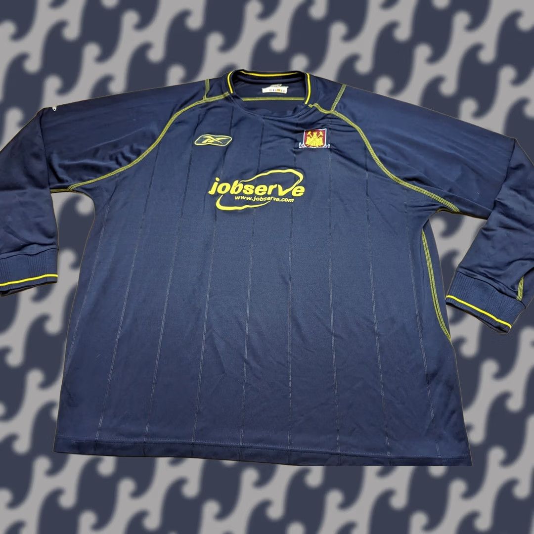 Reebok VINTAGE Reebok Jersey West Ham United 2XL Black Long Sleeve Footbal Mens Size US XXL / EU 58 / 5 - 1 Thumbnail