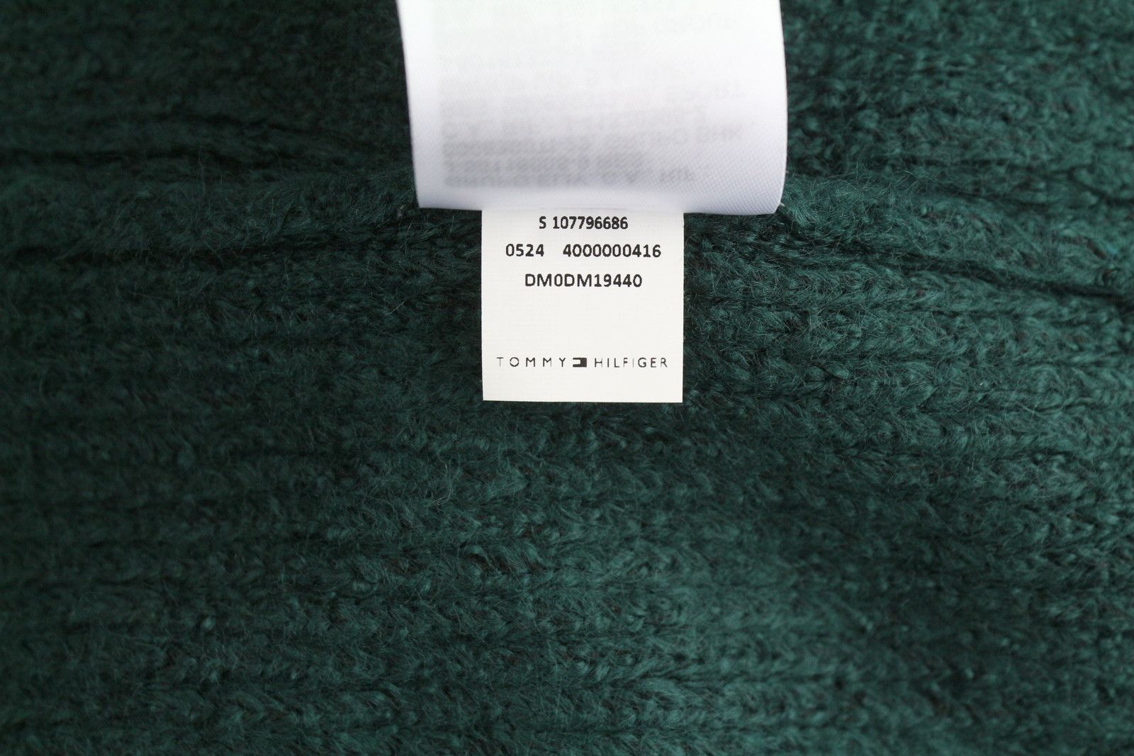 Tommy Hilfiger SLIM CABLE KNIT L Green Stretch Jumper 87383 Size US L / EU 52-54 / 3 - 10 Thumbnail