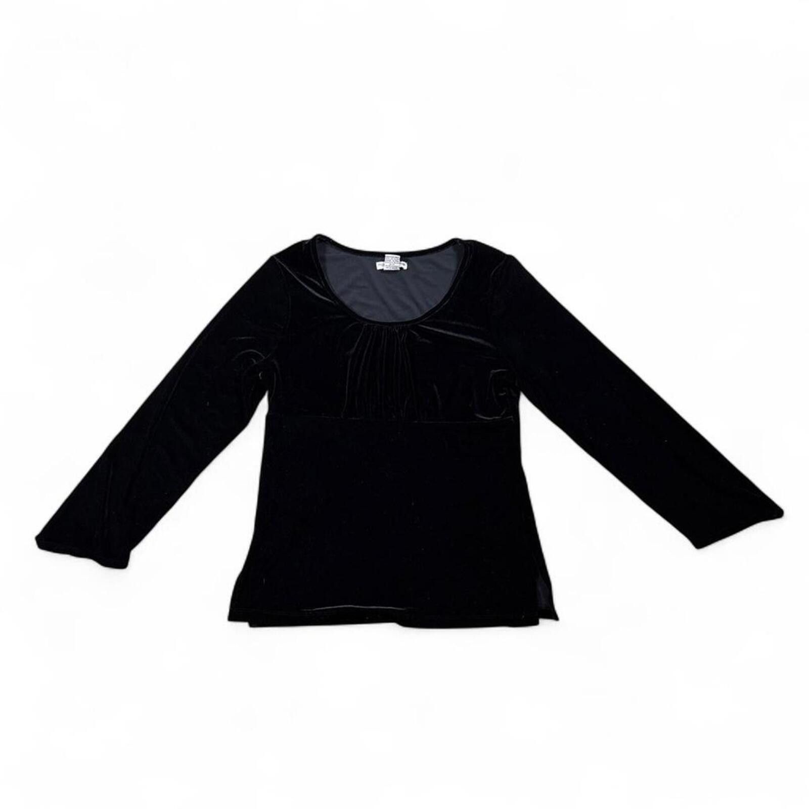 Other Vintage Y2K black velvet top Size M / US 6-8 / IT 42-44 - 2 Thumbnail