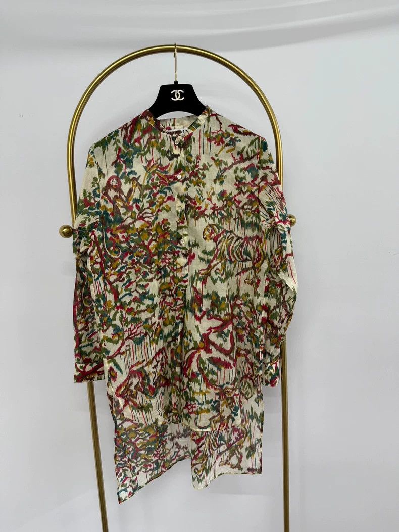 Dior Dior Colored printed long shirt Size XS / US 0-2 / IT 36-38 - 1 Thumbnail