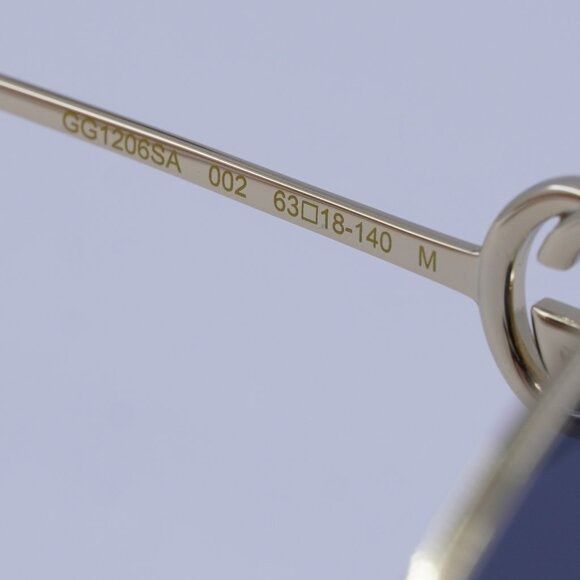 Gucci Gucci GG1206SA 002 Sunglasses Gold Round Frame, Grey Lenses Size ONE SIZE - 9 Thumbnail