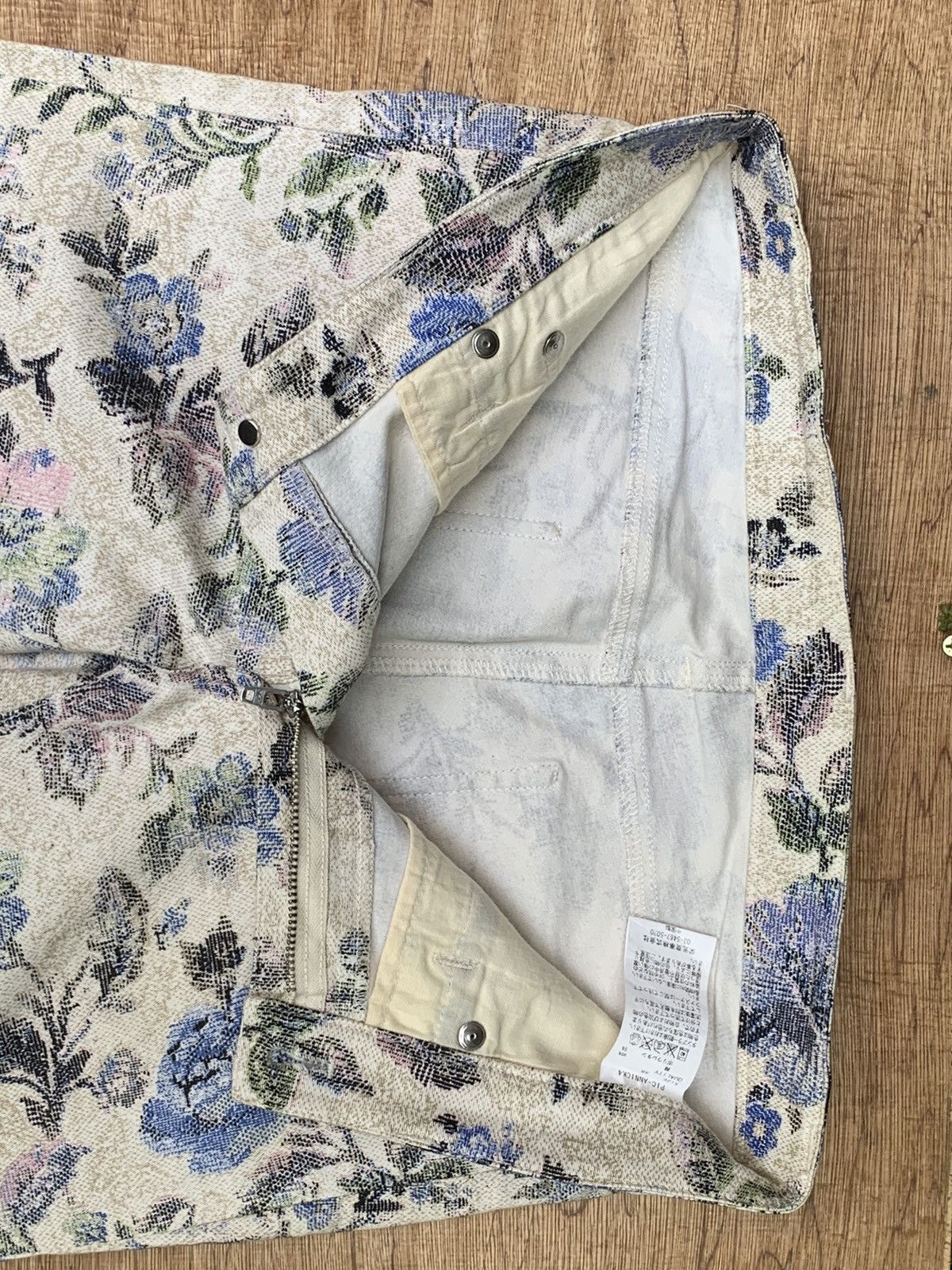 Japanese Brand × Vintage Piccadilly Paris Flowers Full Printed Skinny Streching Pants Size 28" / US 6 / IT 42 - 17 Thumbnail