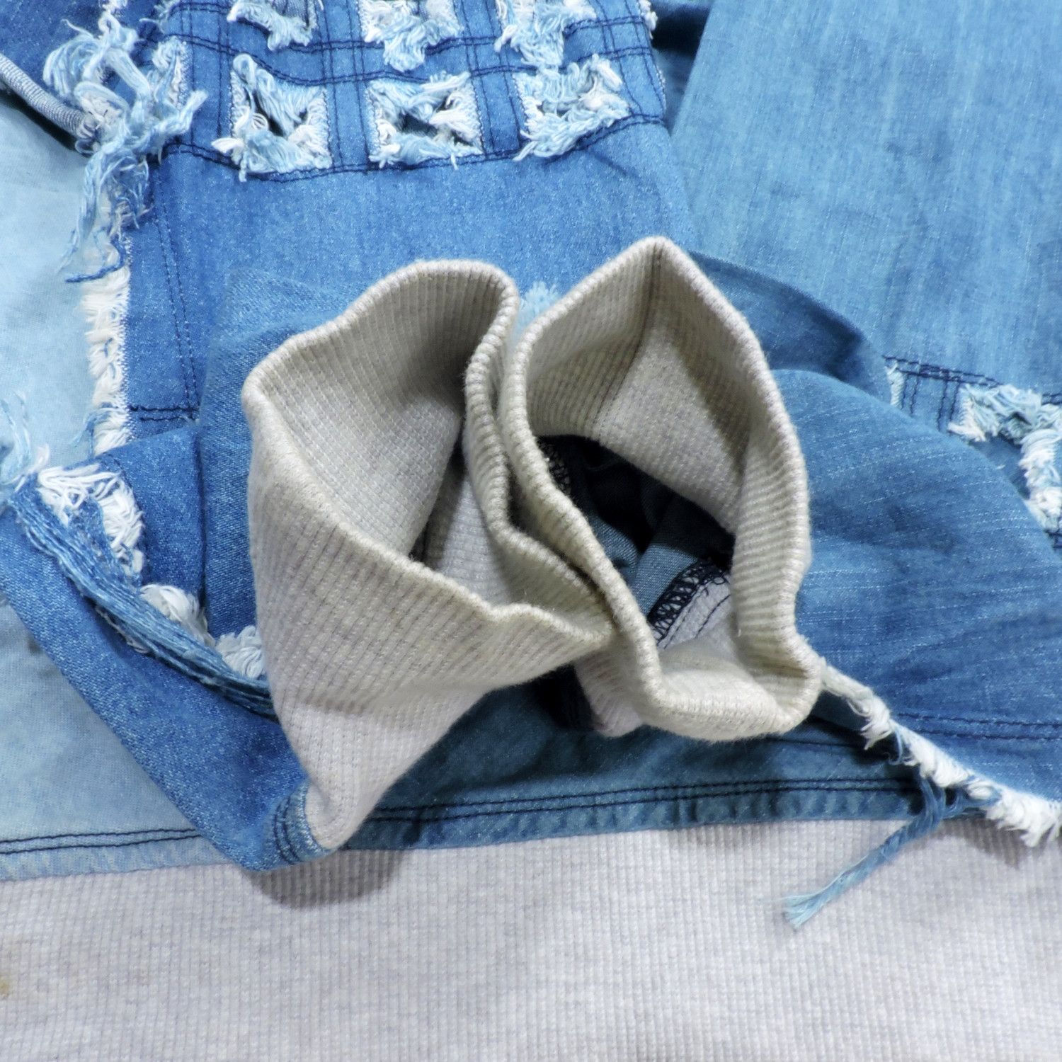 Nozomi Ishiguro NOZOMI ISHIGURO RECONSTRUCTED AVANT GARDE DENIM ZIP-HOODIE Size US M / EU 48-50 / 2 - 20 Thumbnail