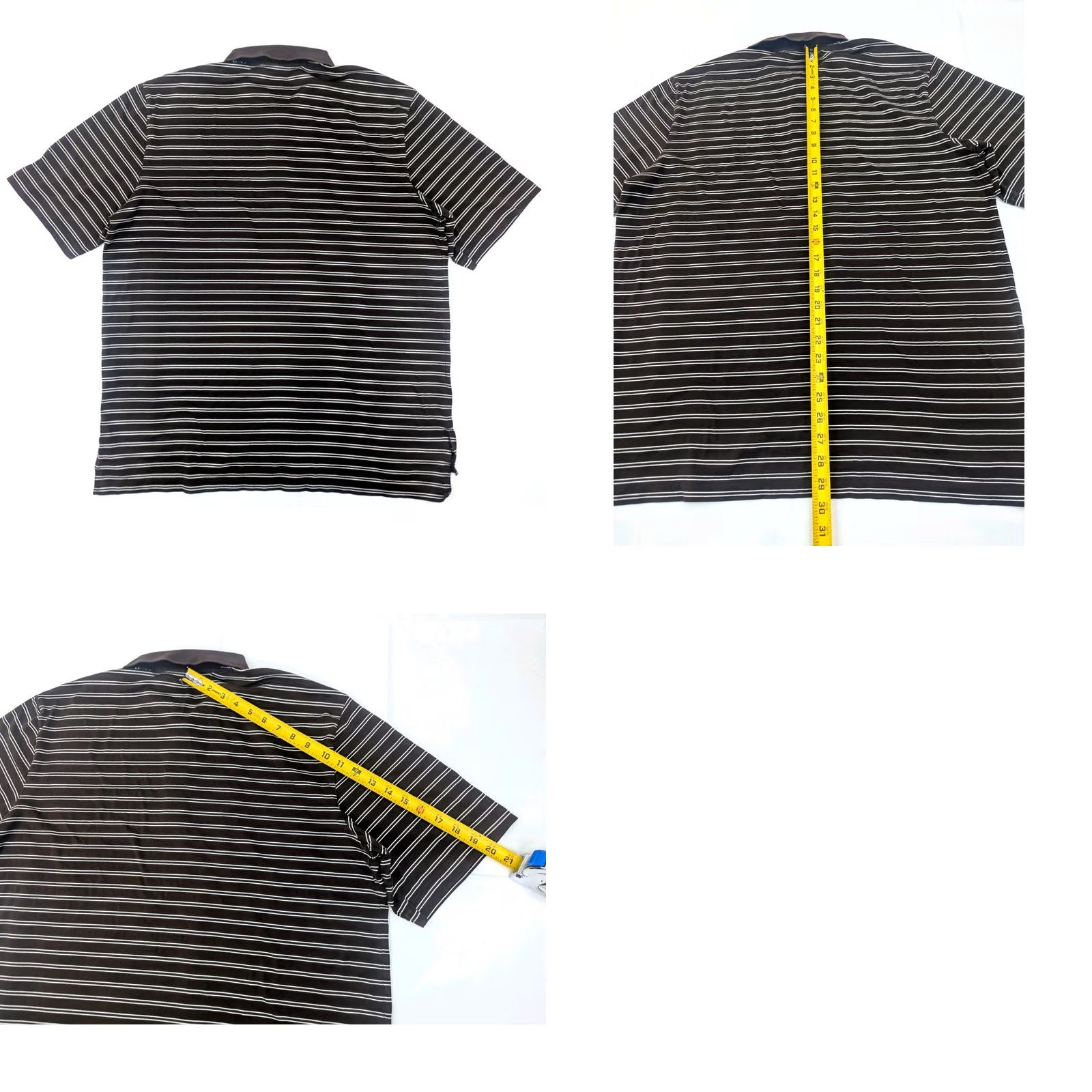 Polo Ralph Lauren VINTAGE Polo Ralph Lauren Polo Golf Brown White Stripe Polo Shirt XL Men Short Sleeve Size US XL / EU 56 / 4 - 8 Thumbnail