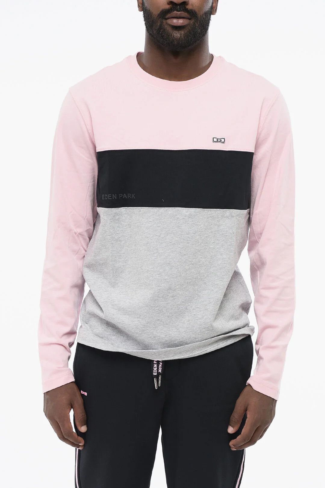 Eden Park og1mm0426 Long-Sleeve Crewneck T-Shirt in Pink Size US M / EU 48-50 / 2 - 1 Thumbnail