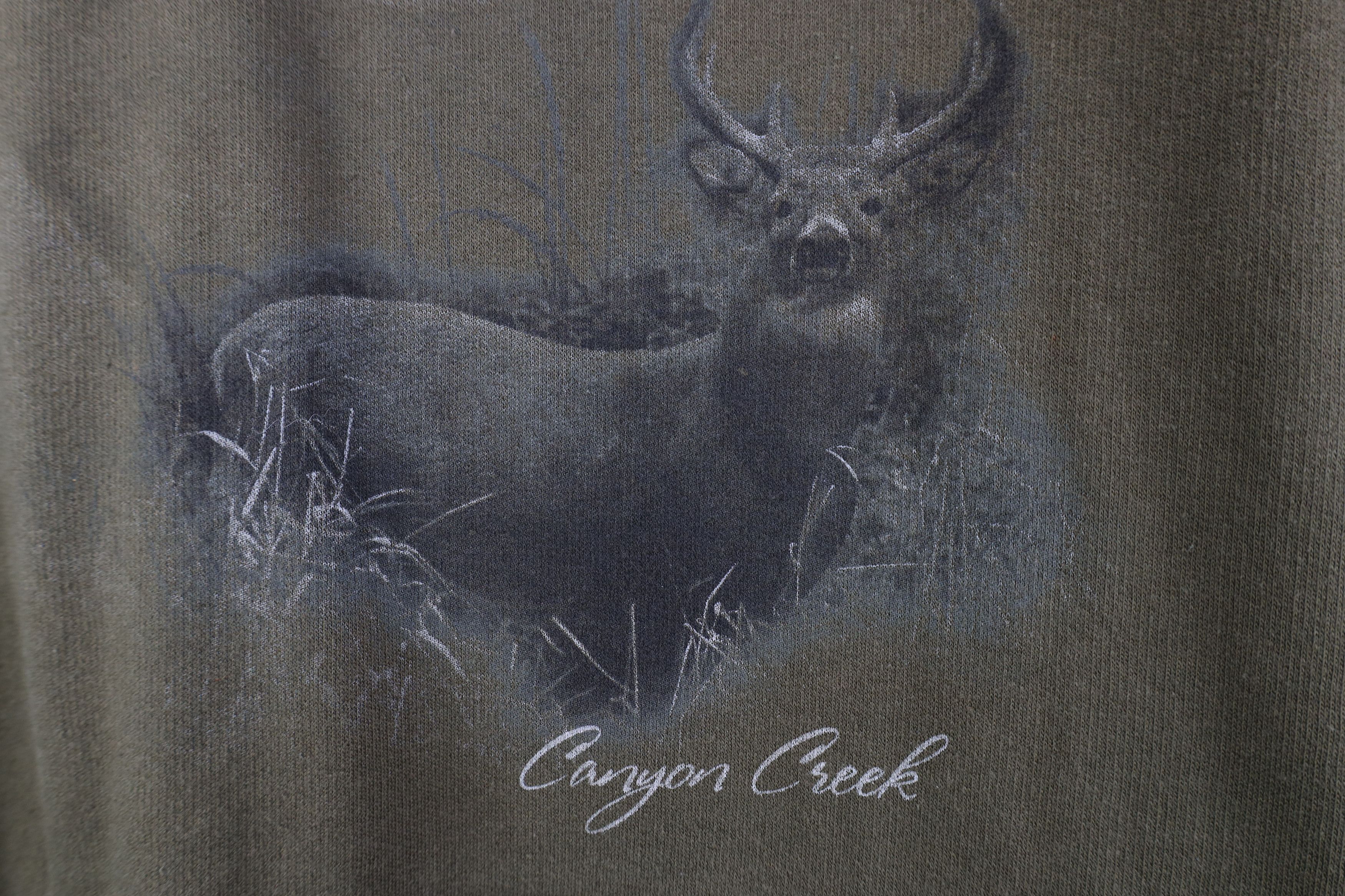 Vintage Vintage Y2K Streetwear Nature Deer Buck Hoodie Sweatshirt Size US XL / EU 56 / 4 - 5 Thumbnail