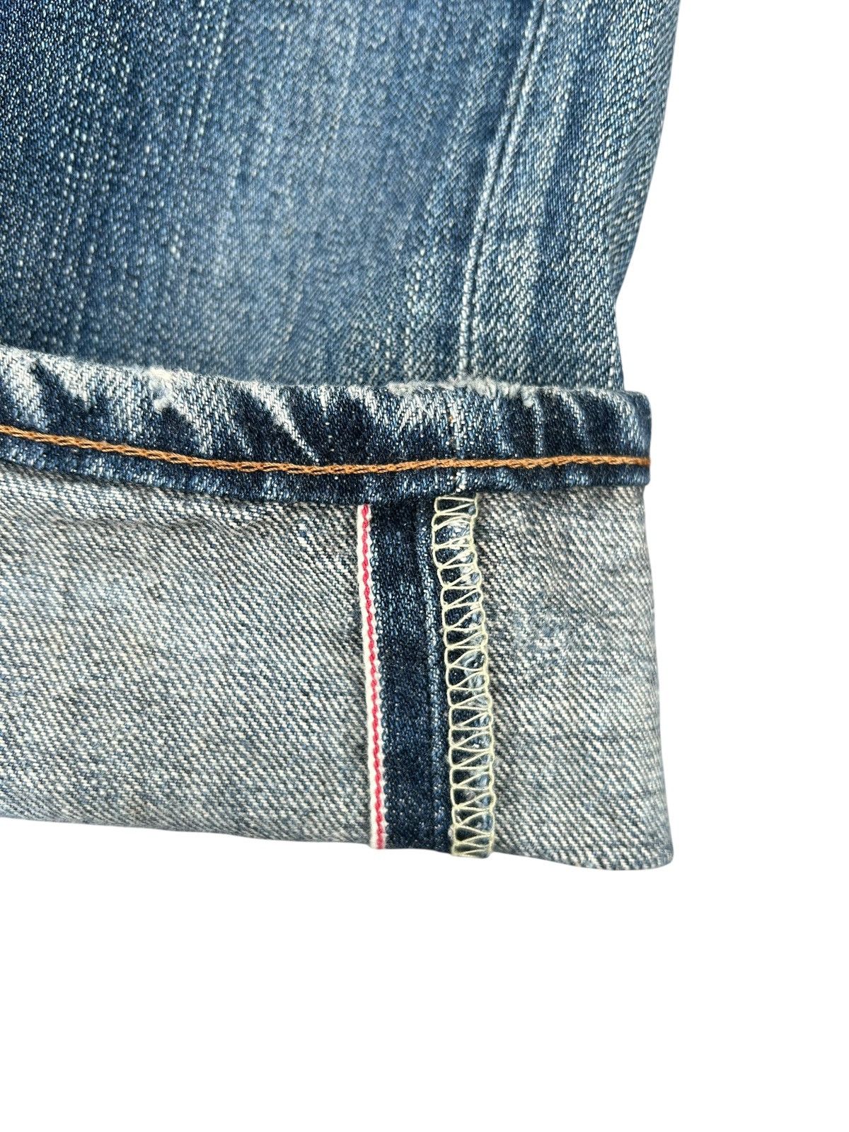 Kapital Vintage Edwin 505 Half Selvedge Distressed Dirty Denim Jeans Size US 30 / EU 46 - 3 Thumbnail