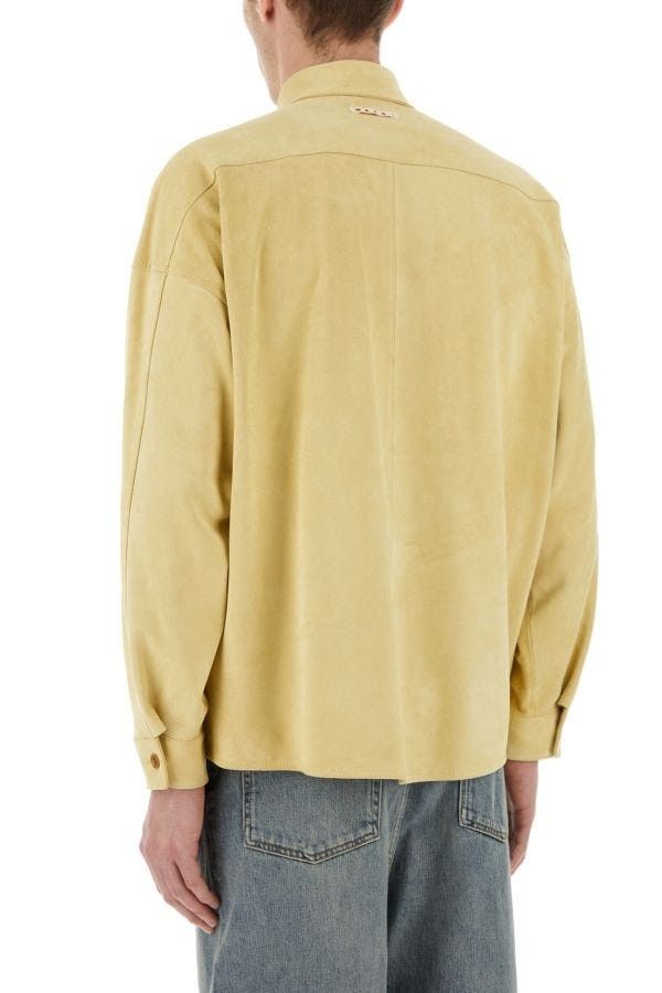 Marni o1w1db11125 Suede Shirt in Pastel Yellow Size US S / EU 44-46 / 1 - 4 Thumbnail