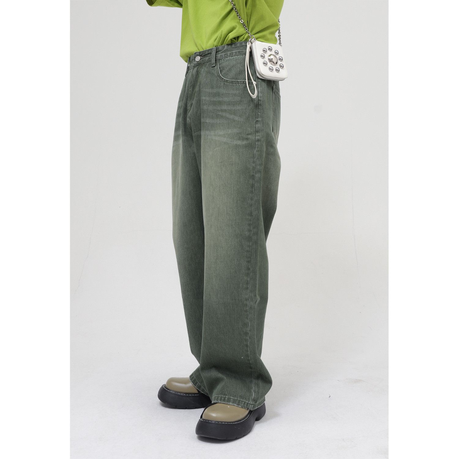 Japanese Brand Retro loose straight leg casual jeans Size US 32 / EU 48 - 6 Thumbnail