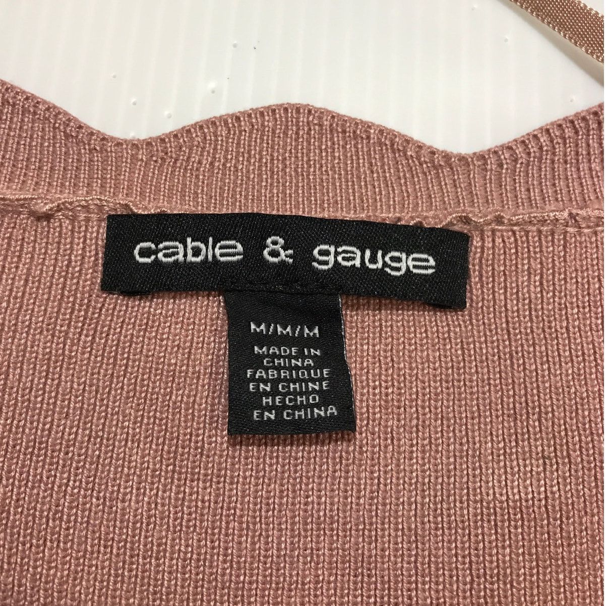 Other Cable & Gauge Mauve Scalloped Neckline ¾ Sleeve Sweater M Size M / US 6-8 / IT 42-44 - 3 Thumbnail