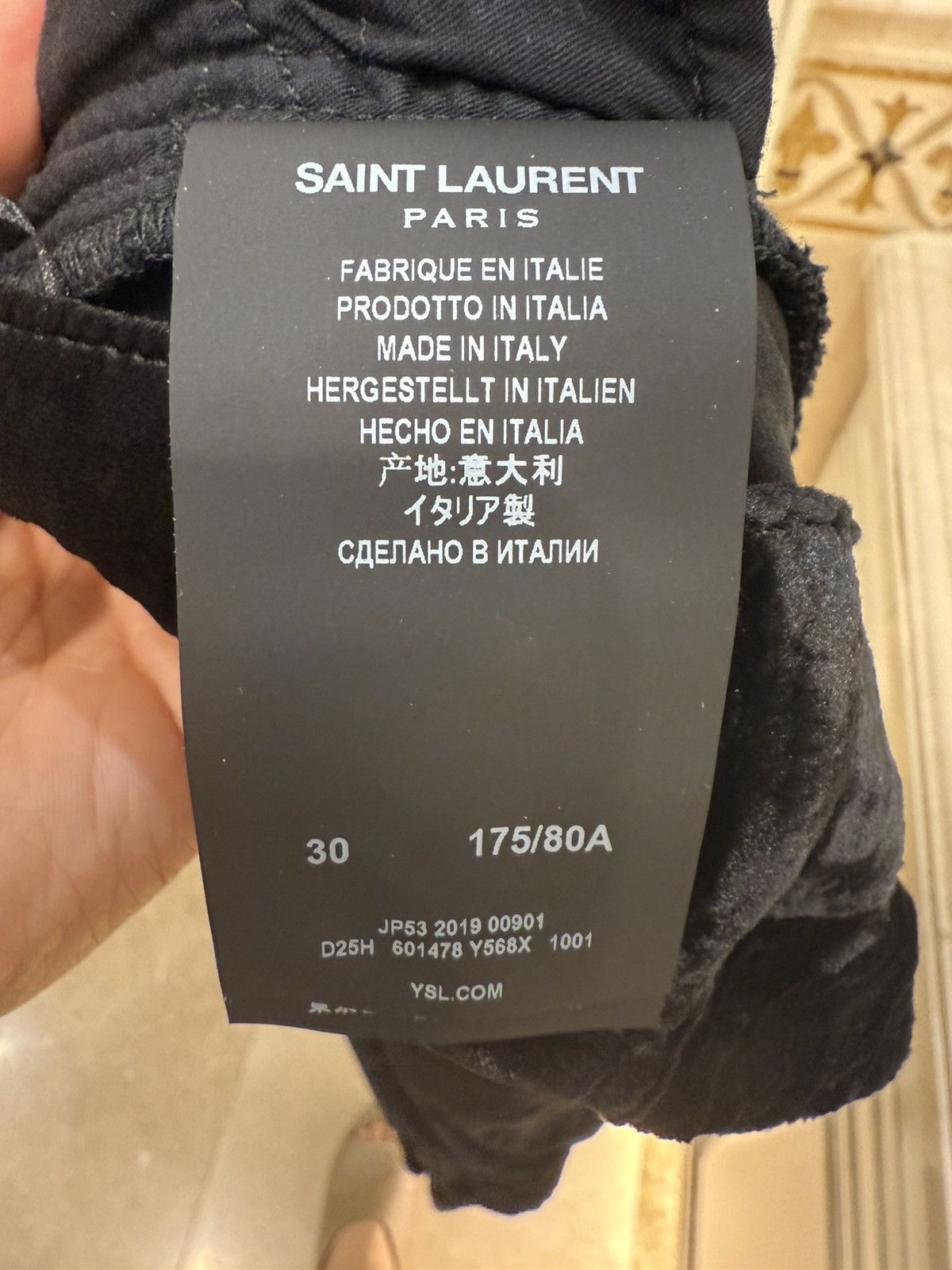 Saint Laurent Paris velvet black pants size 30 Size US 30 / EU 46 - 12 Thumbnail
