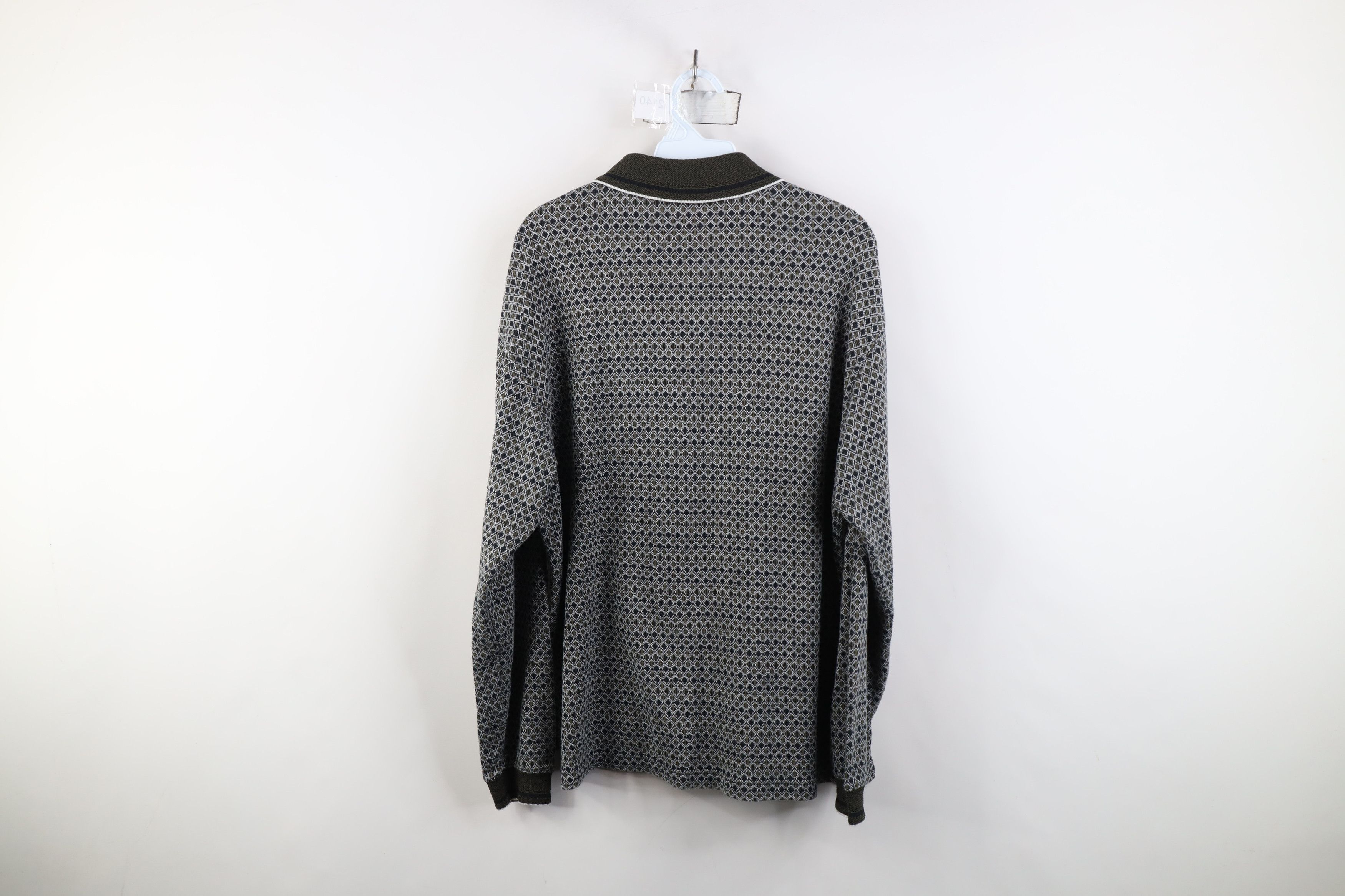 Vintage Vintage 90s Streetwear Diamond Long Sleeve Rugby Polo Shirt Size US L / EU 52-54 / 3 - 9 Thumbnail