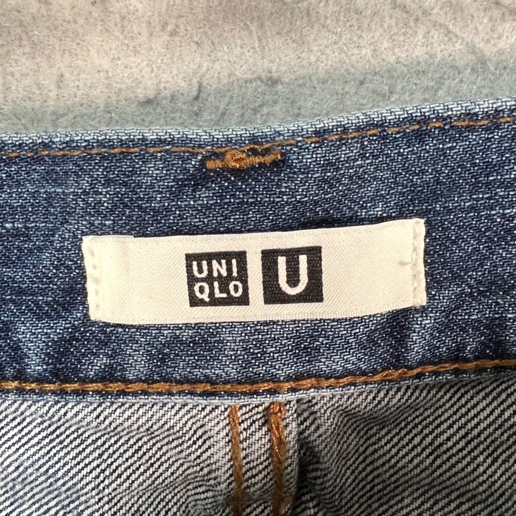 Uniqlo Uniqlo U Womens Jeans 27 x 32 High-Waisted Straight-Leg 100% Cotton Blue Denim Size 27" / US 4 / IT 40 - 3 Thumbnail