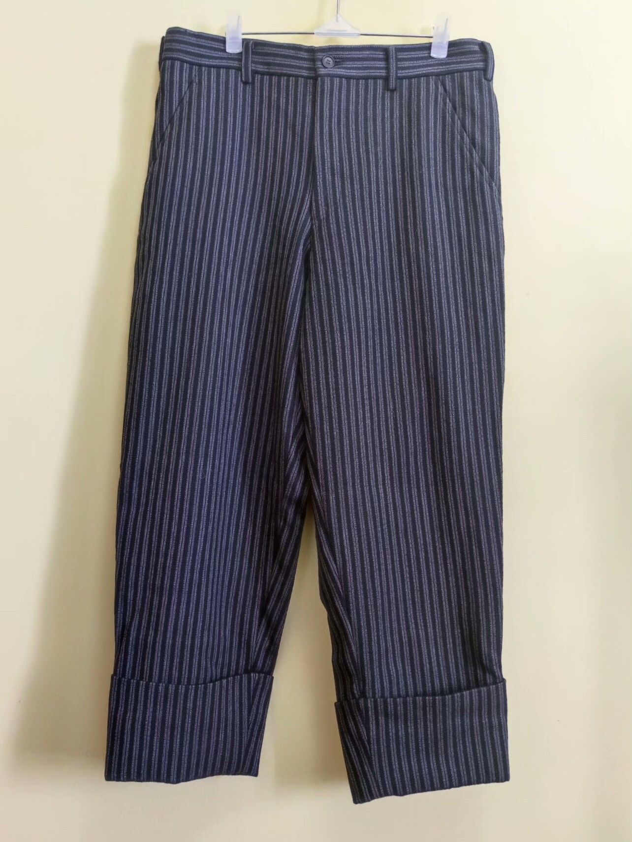 Comme des Garcons Comme des Garçons Striped Wool Pants Size US 28 / EU 44 - 1 Thumbnail