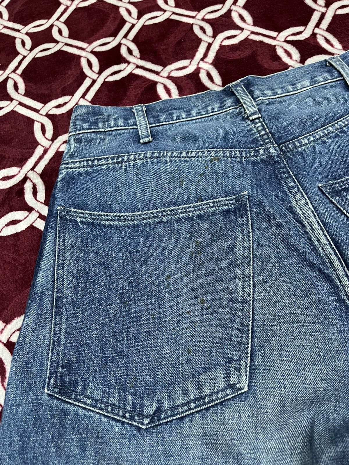 Japanese Brand Bru Na Boinne Redline Selvedge Stain Denim Size US 28 / EU 44 - 14 Thumbnail