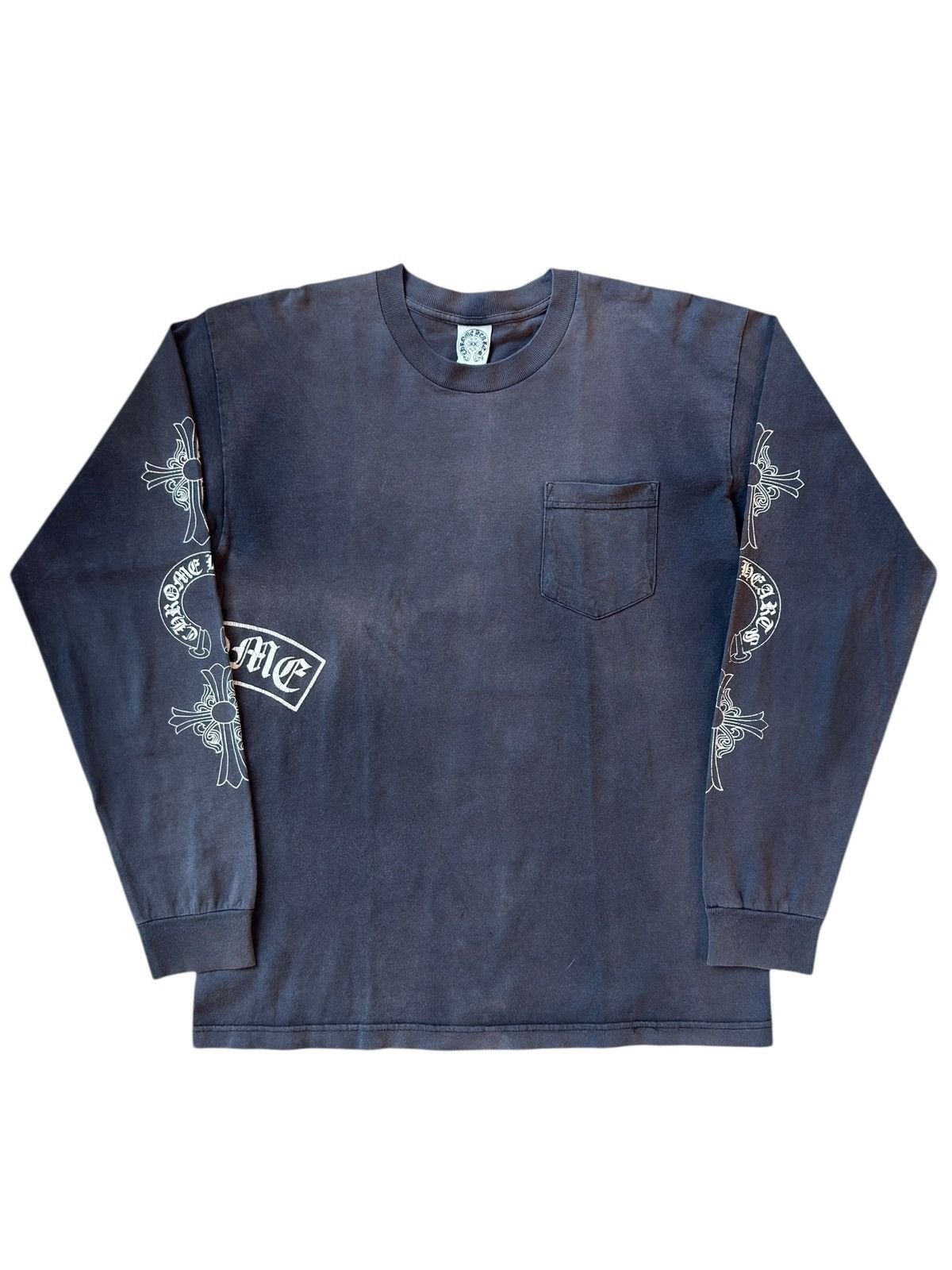 1990's usa製 Old Chrome Hearts 鬼フェード ロンT CHROME HEARTS