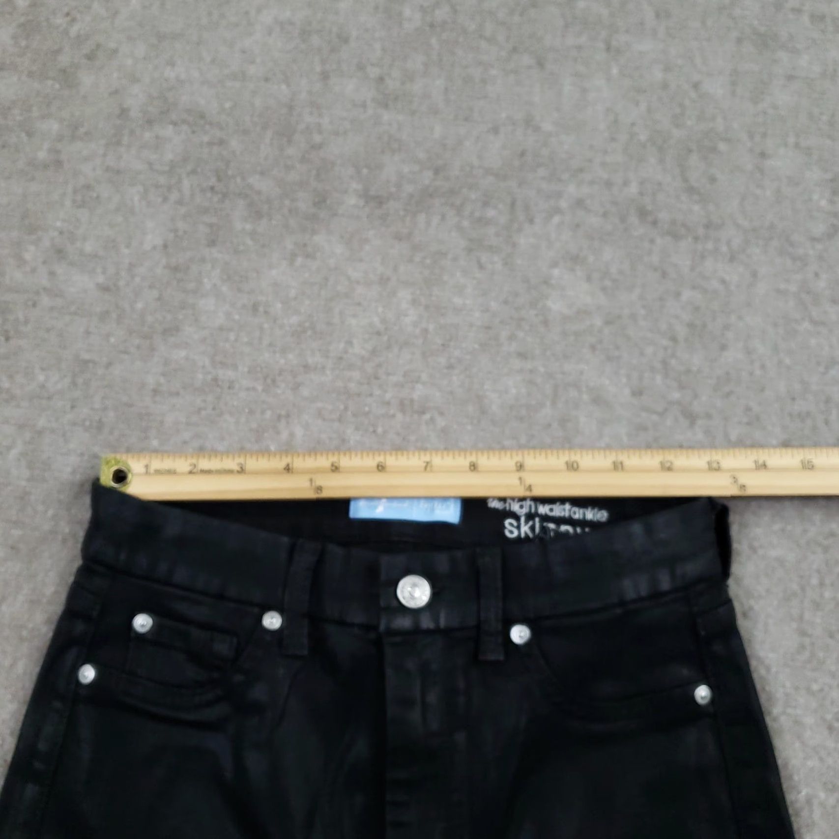 7 For All Mankind 7 For All Mankind Pants Womens 29 Black Coated Skinny Ankle Denim 7 For All Mankind Pants Womens 29 Black Coated Skinny Ankle Denim Size 29" - 6 Thumbnail
