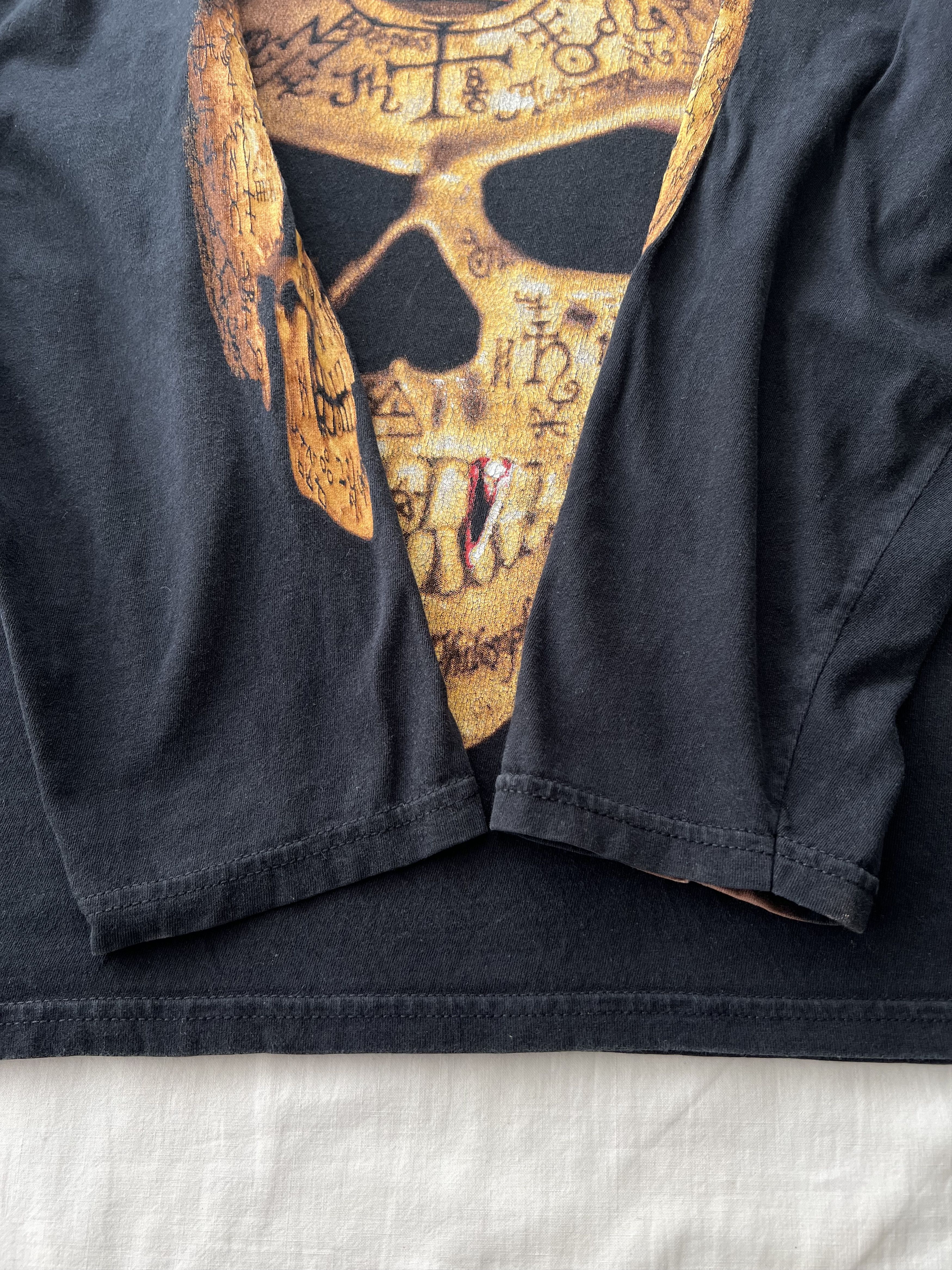 Vintage Vintage 90s Alchemy Gothic Omega Skull Long Sleeve T-shirt Size US L / EU 52-54 / 3 - 10 Thumbnail