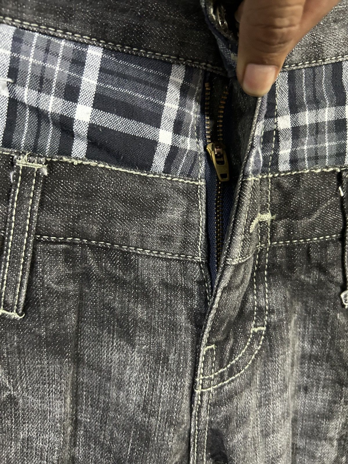 Seditionaries Y2k nylaus clothing double waist denim regular fit Size US 31 - 6 Thumbnail