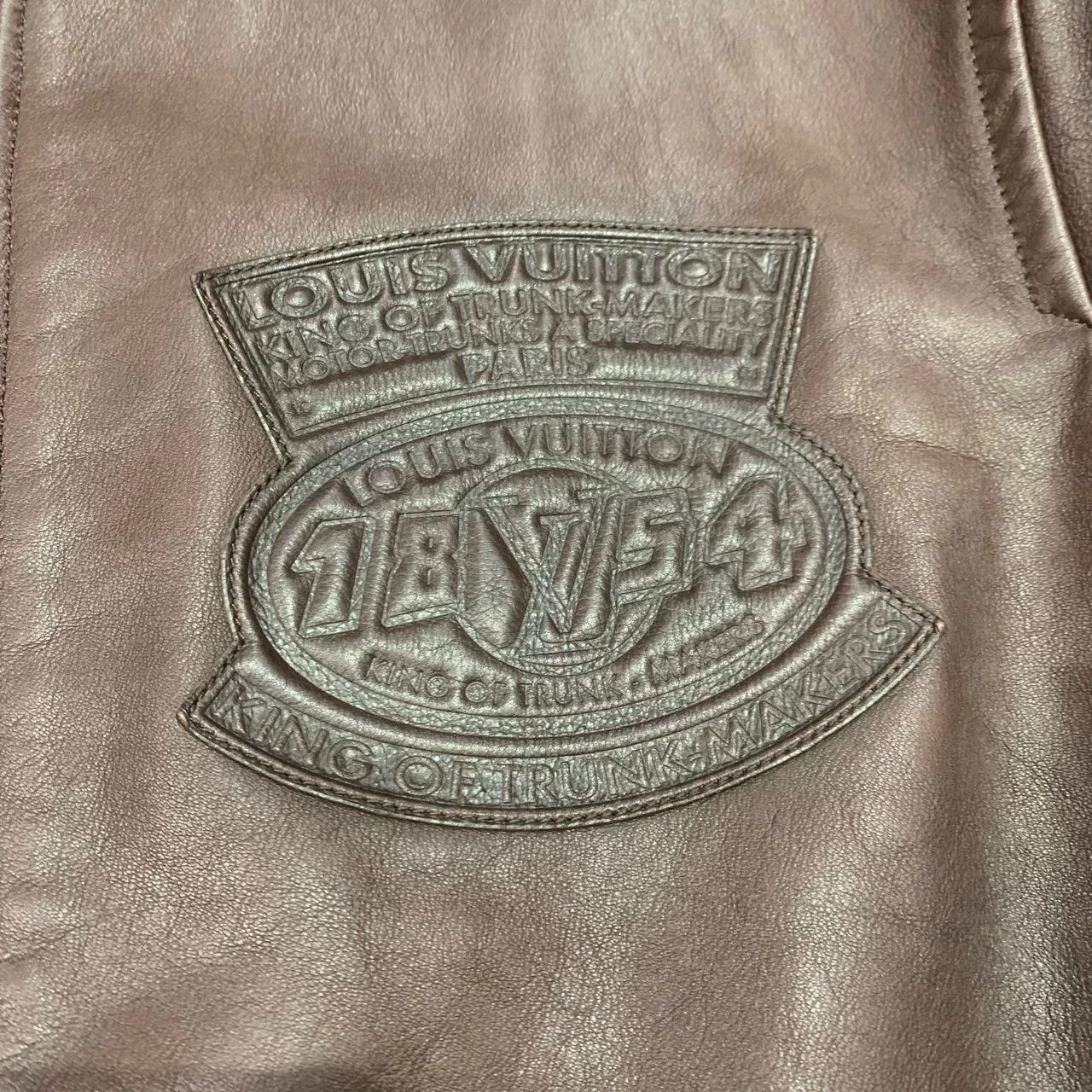 Louis Vuitton LV Brown 1854 Badge Leather Jacket Size US L / EU 52-54 / 3 - 7 Thumbnail
