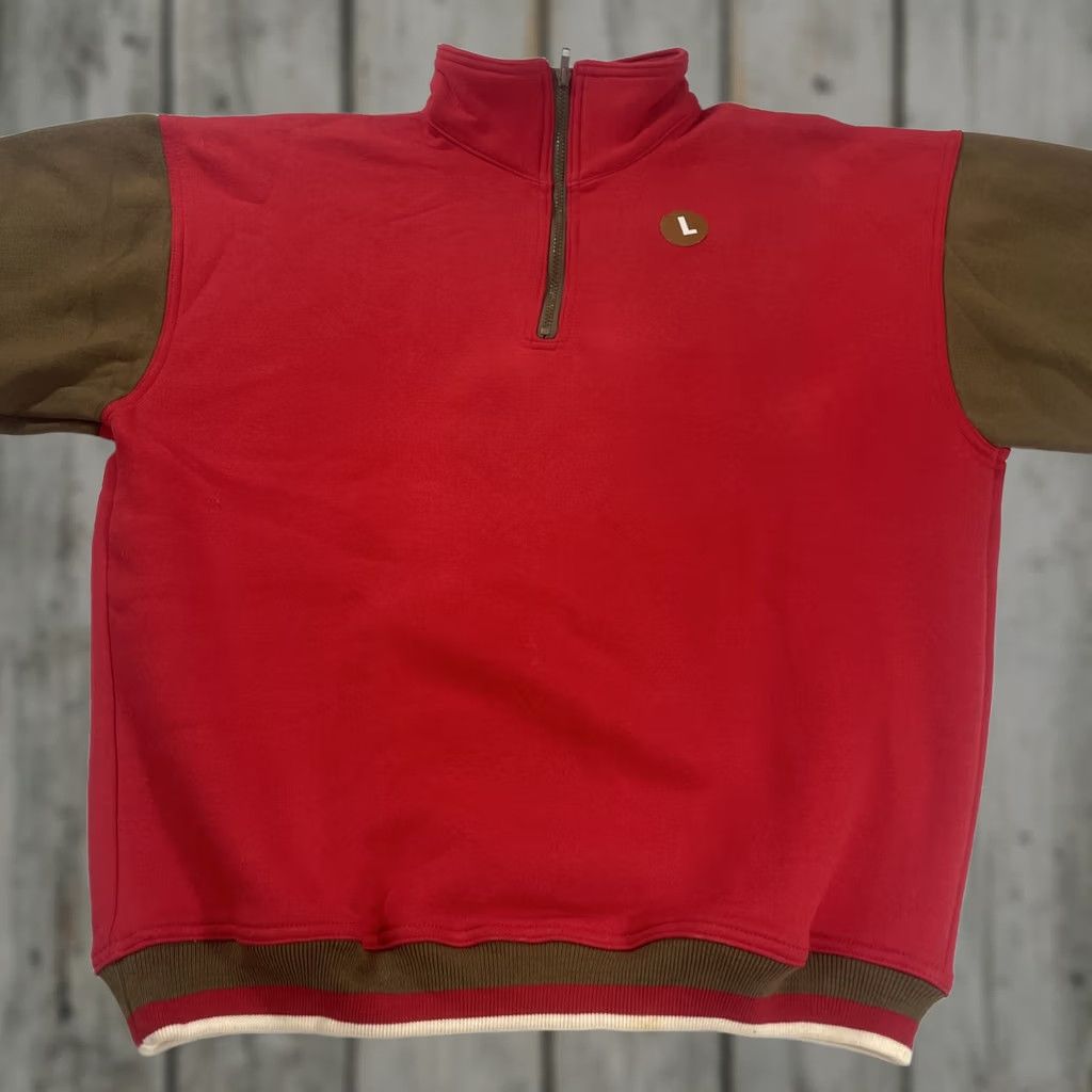 Vintage VINTAGE Galt Sand Sweatshirt 1/4 Zip Men's L Red Brown 2-Tone USA Union 80s 90s Shirt Size US L / EU 52-54 / 3 - 1 Thumbnail