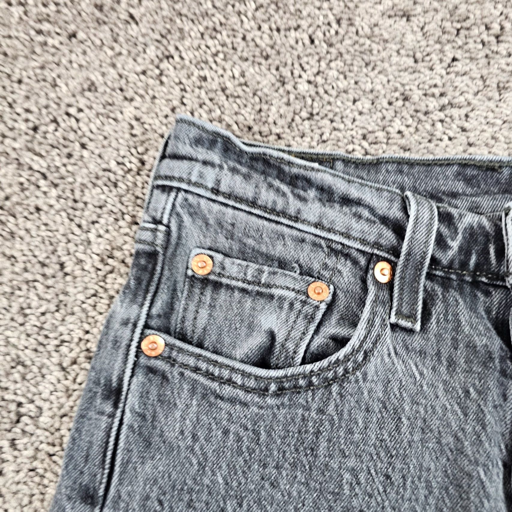 Levi's Levi's 501 Jeans Women Skinny Mid Rise Gray 25x27 Cotton Blend Stretch - Regular Size 25 - Inseam 27 - Denim - Logo Accents - Pre-Owned Size 42" / US 20 - 3 Thumbnail