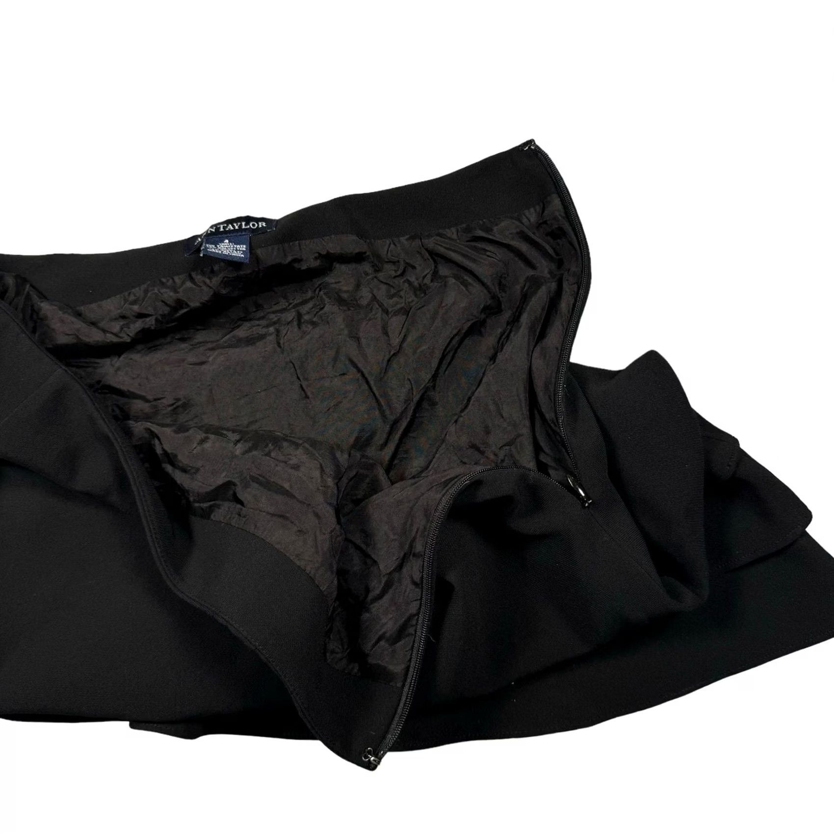 Ann Taylor Ann Taylor Skirt Women's Knee Length Flare Pleated Black Size 4 Size 27" / US 4 / IT 40 - 5 Thumbnail