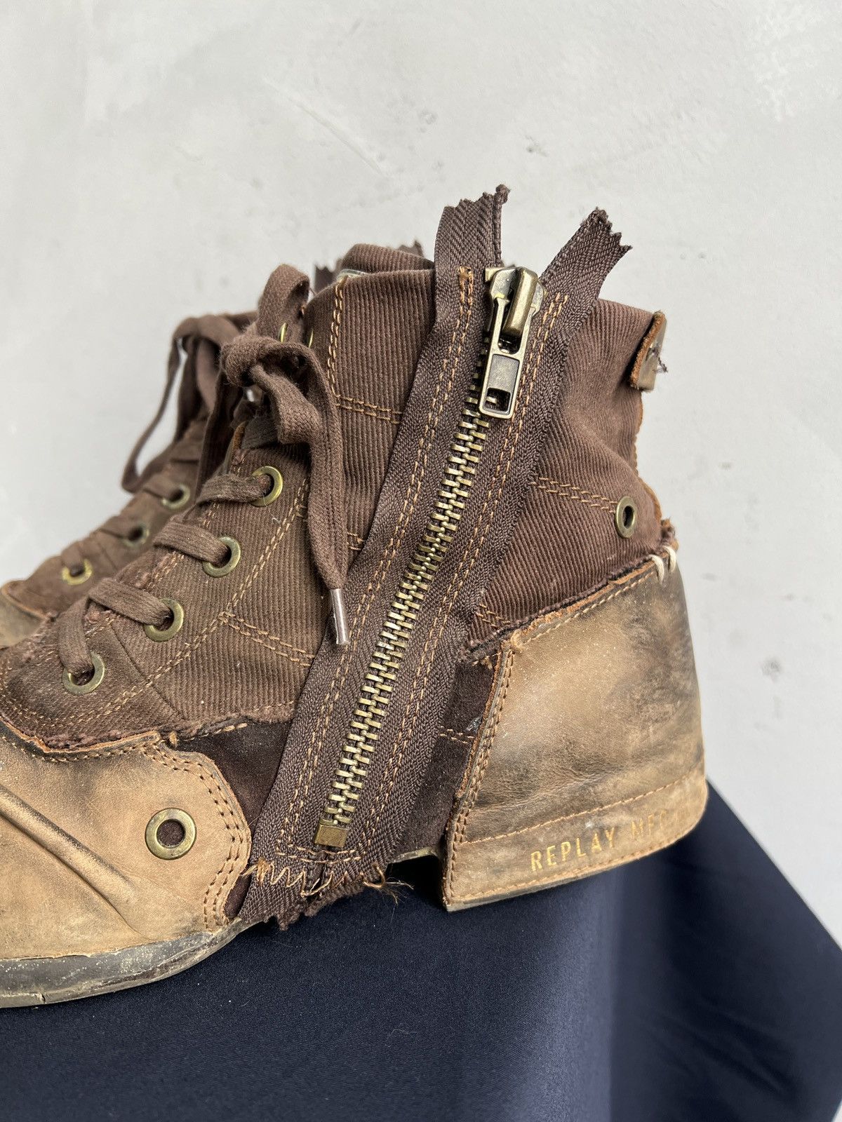 Replay Replay zipper ankle moto boots guidi style y2k hype Size US 13 / EU 46 - 7 Thumbnail