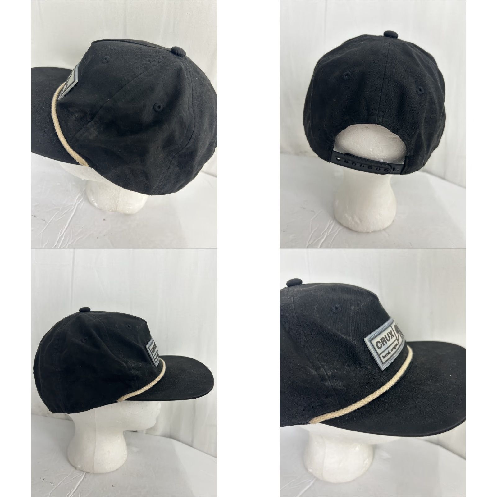 Vintage Cruz Bend Oregon Snap Back Baseball Hat Black Adjustable Mens One Size Crux Brand Logo Size ONE SIZE - 8 Thumbnail