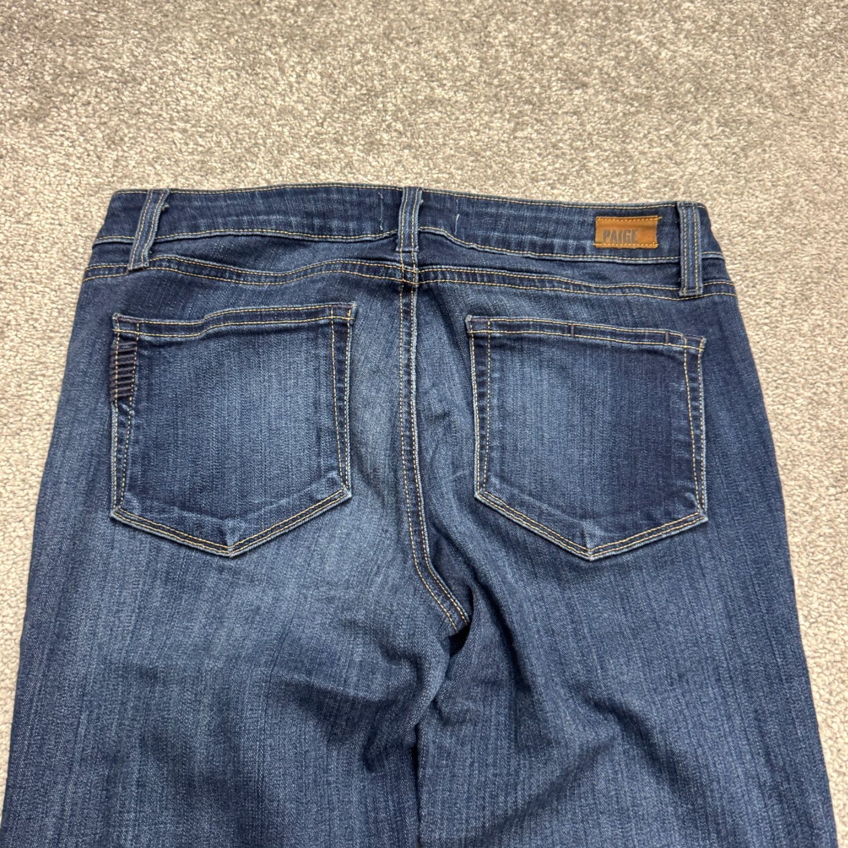 Paige Paige Verdugo Crop Jeans Women 28 Blue Dark Wash Mid Rise Stretch Denim Size 28" / US 6 / IT 42 - 4 Thumbnail