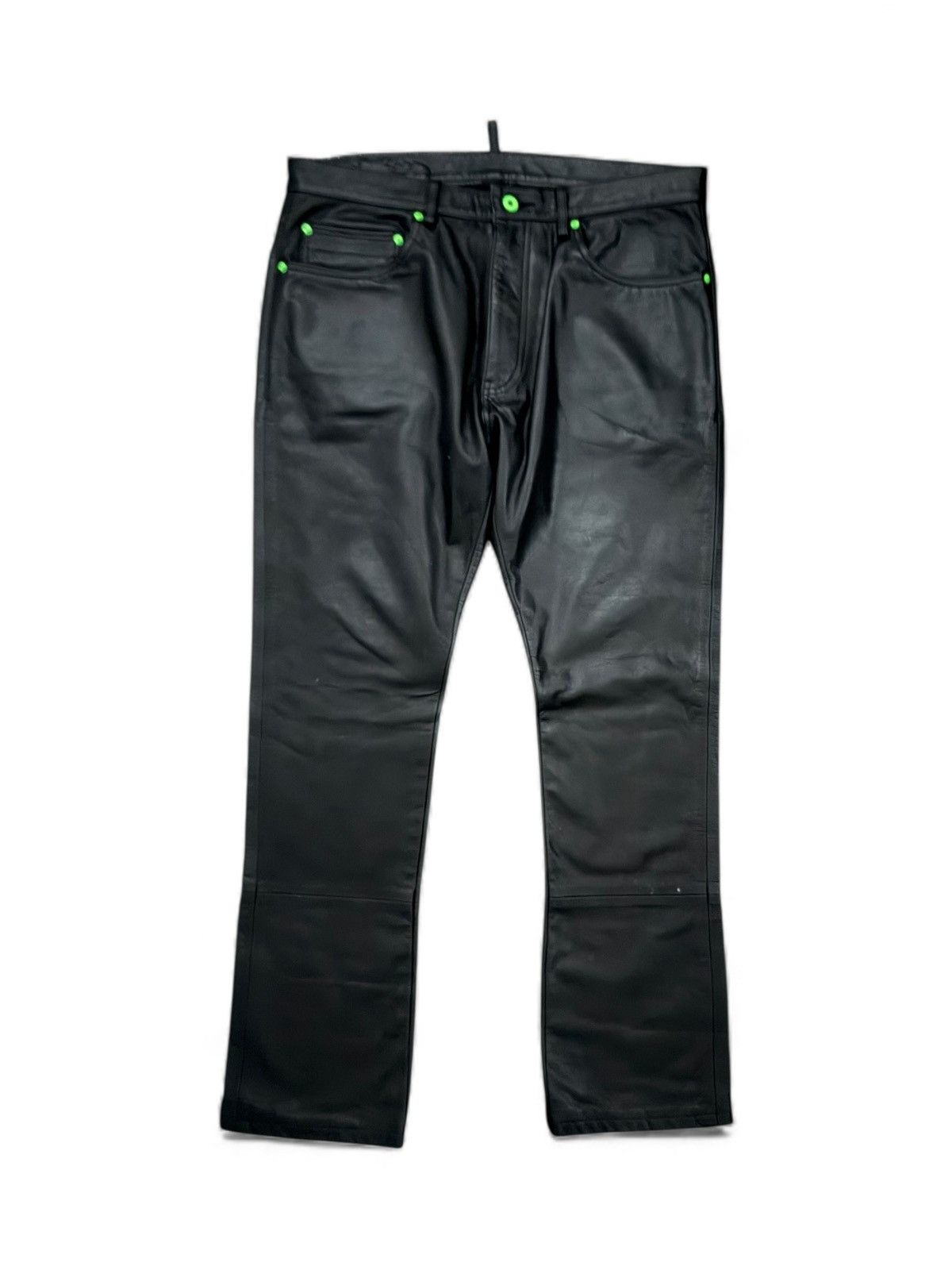 Endless Endless Denim Black Green Leather Pants Size US 34 / EU 50 - 3 Thumbnail