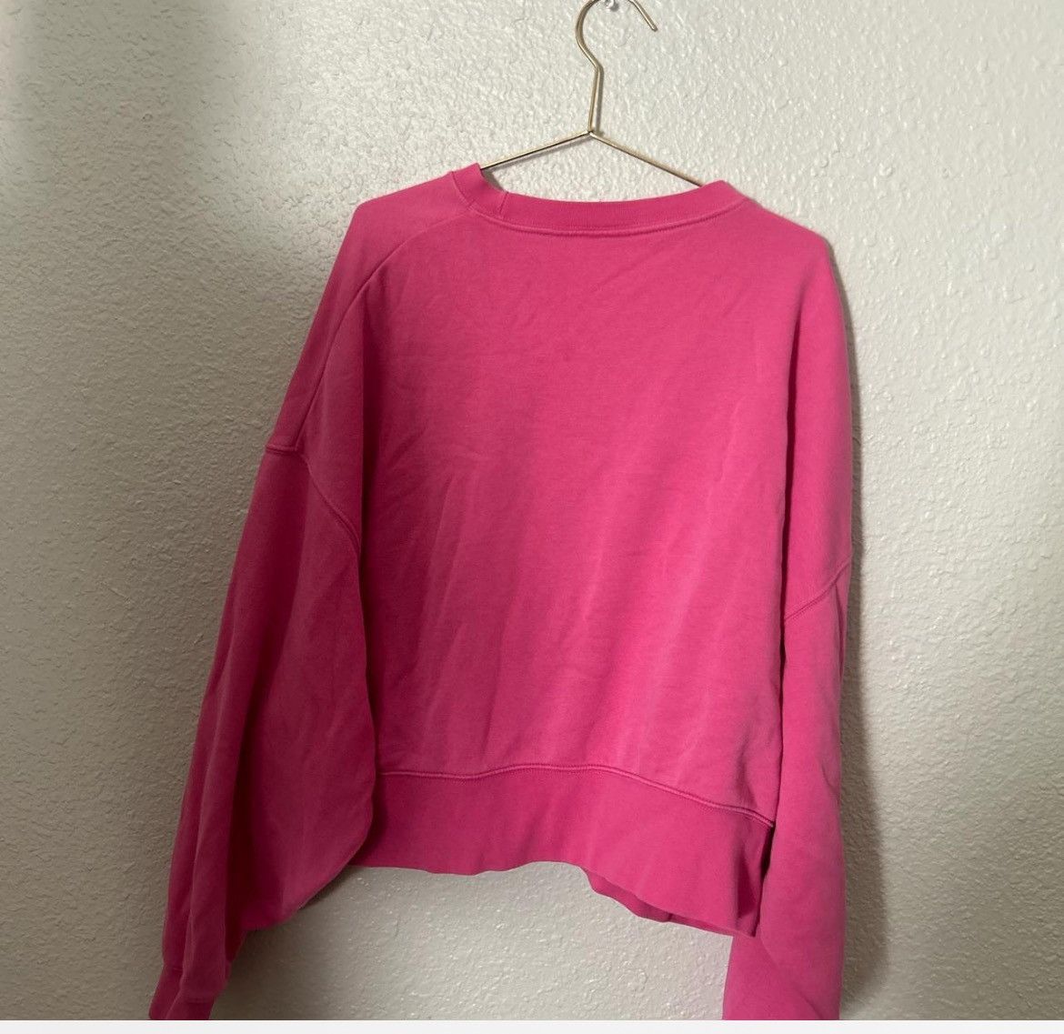 Nike Pink Nike Cropped Sweatshirt | Sporty Cozy Hoodie Crewneck Size S / US 4 / IT 40 - 3 Thumbnail