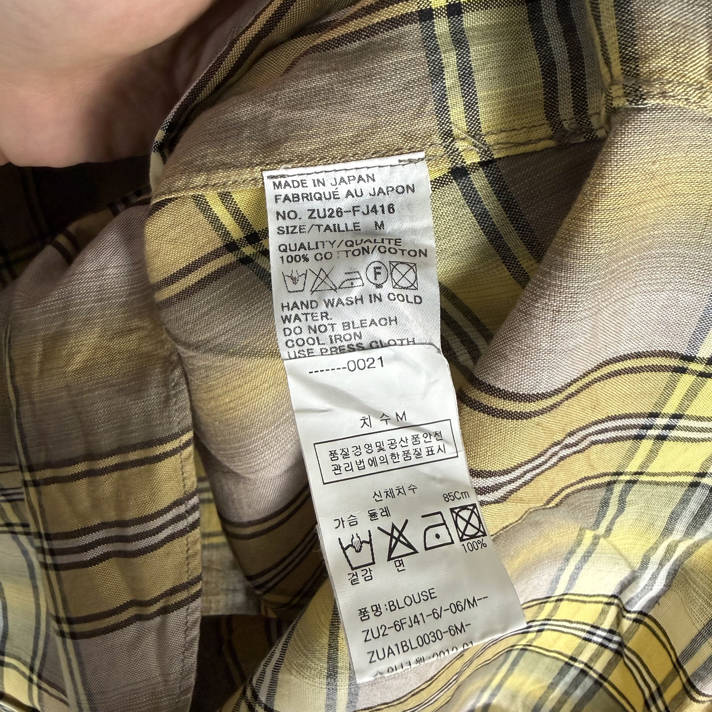 Zucca Zucca Japan Oversized Plaid Longline Shirt Size US M / EU 48-50 / 2 - 7 Thumbnail