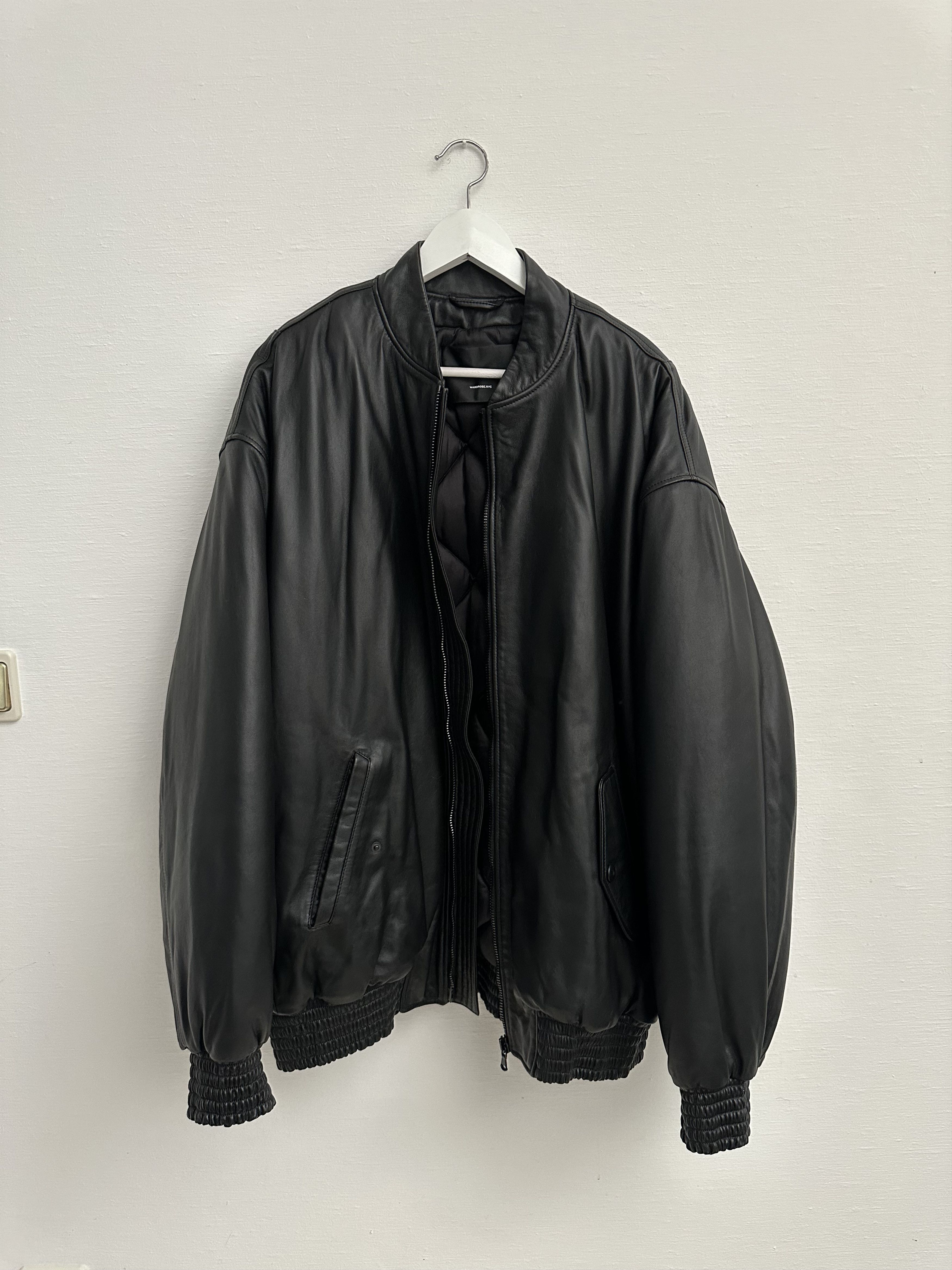 WARDROBE.NYC Leather Bomber Jacket Size XL / US 12-14 / IT 48-50 - 1 Thumbnail