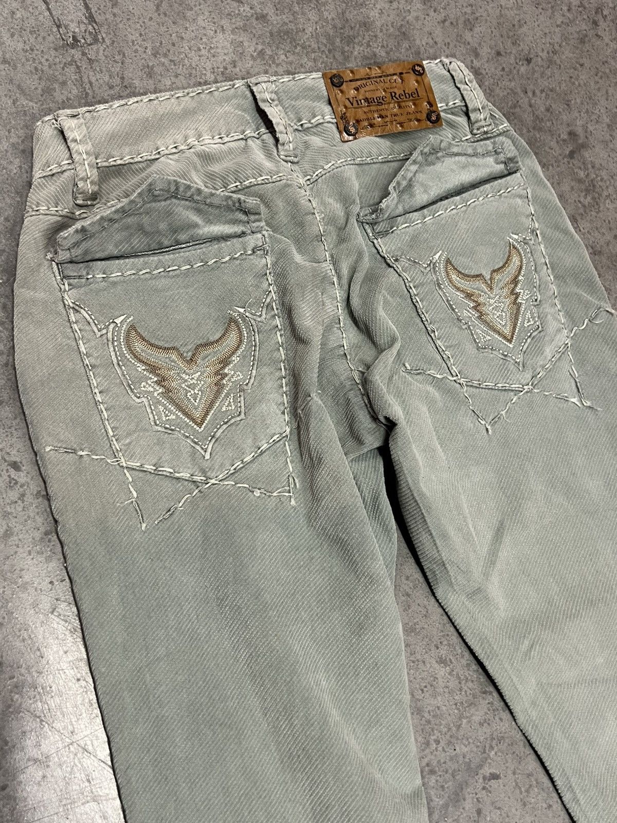 Vintage Y2K 2000's VTG Vintage Rebel USA Streetwear Goth Retro Pants Size 27" / US 4 / IT 40 - 4 Thumbnail