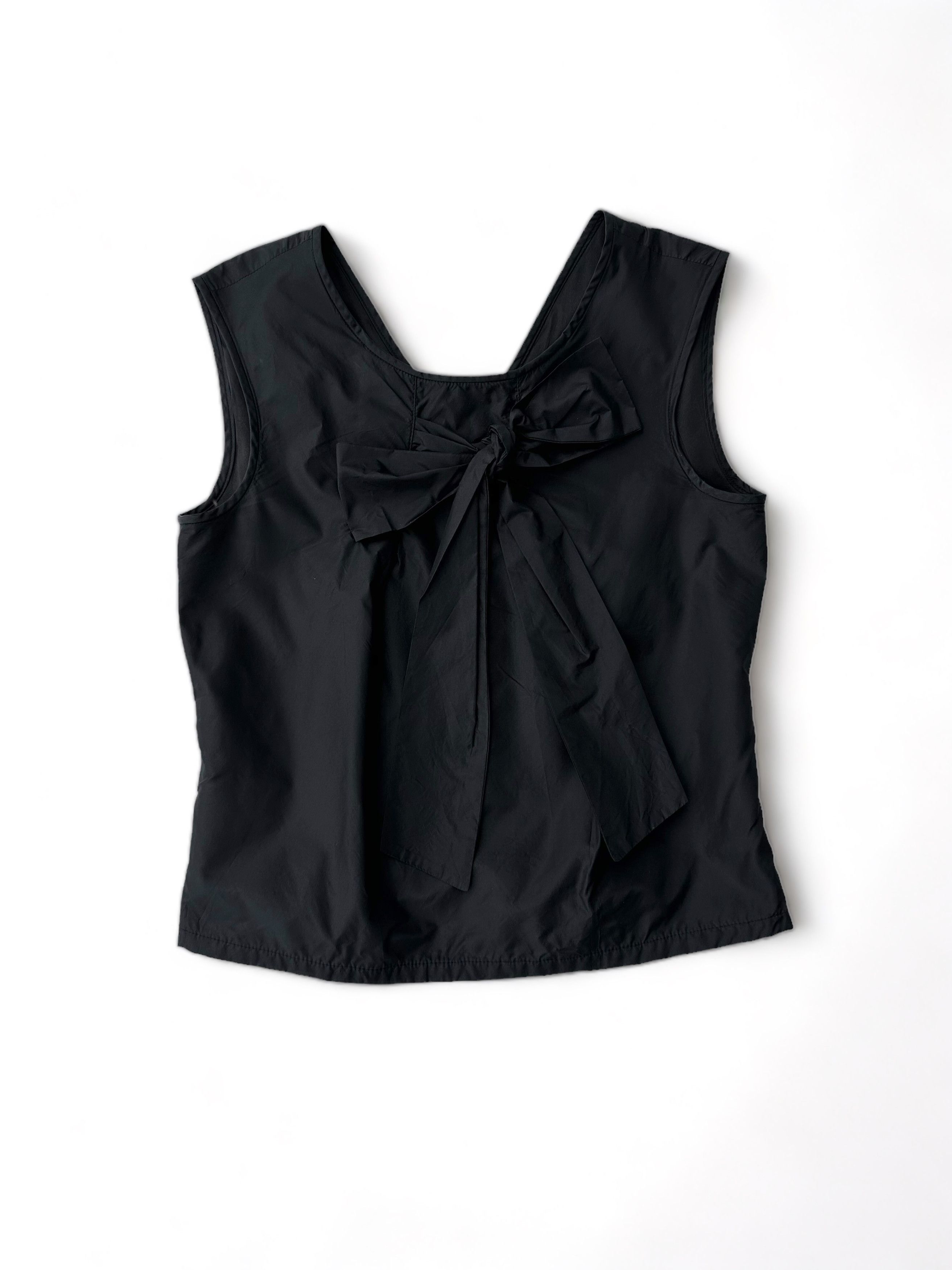 Dolce & Gabbana Vintage Dolce & Gabbana Silk Bow-Accented Sleeveless Top S Size S / US 4 / IT 40 - 1 Thumbnail