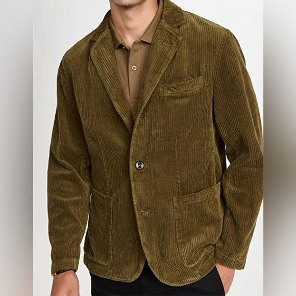 Alex Mill Alex Mill Corduroy Blazer Jacket - Large - Olive / Mustard Size US L / EU 52-54 / 3 - 1 Thumbnail