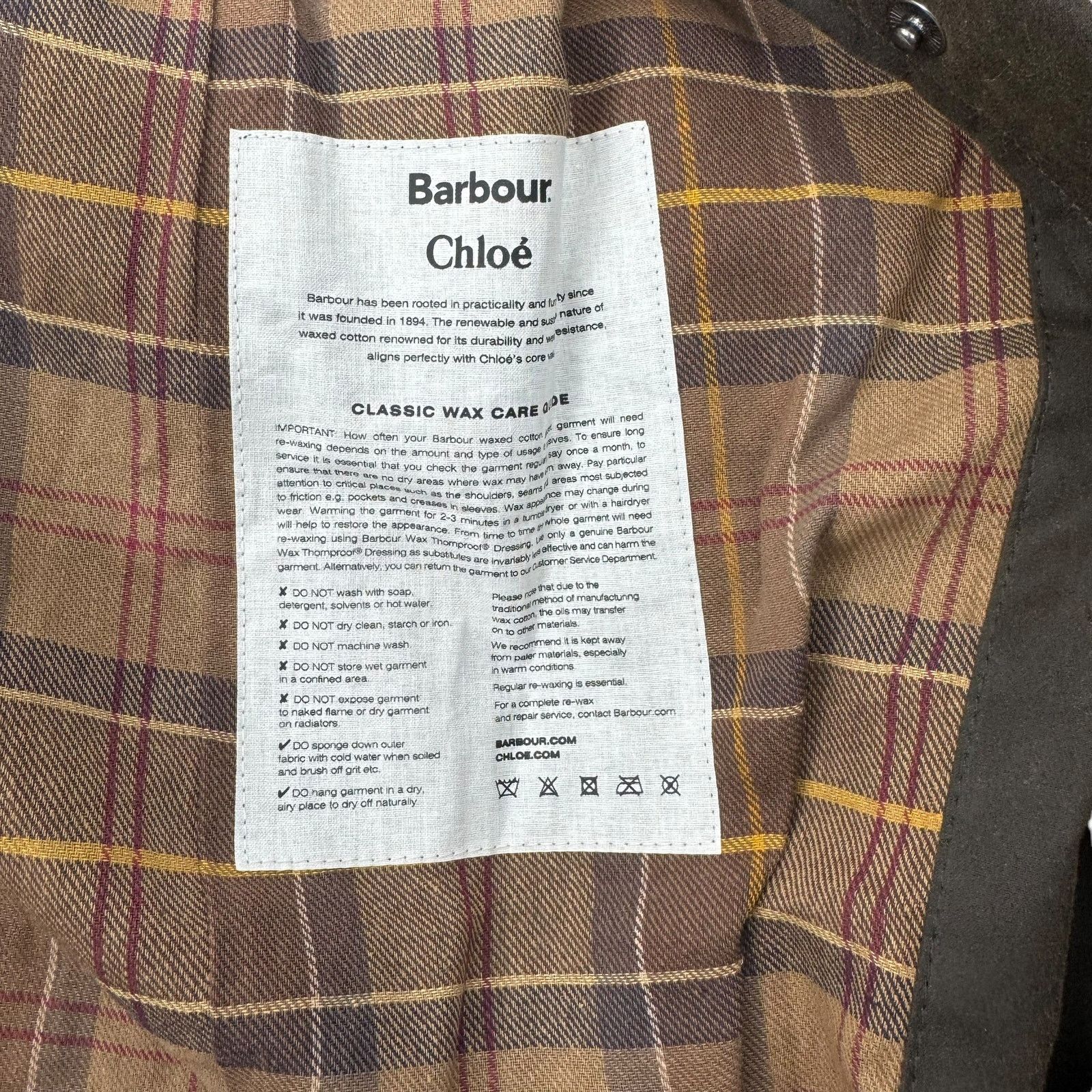 Chloe NEW Chloe X Barbour Dany Waxed Long Trench Coat Ruffles 12 Size XL / US 12-14 / IT 48-50 - 15 Thumbnail
