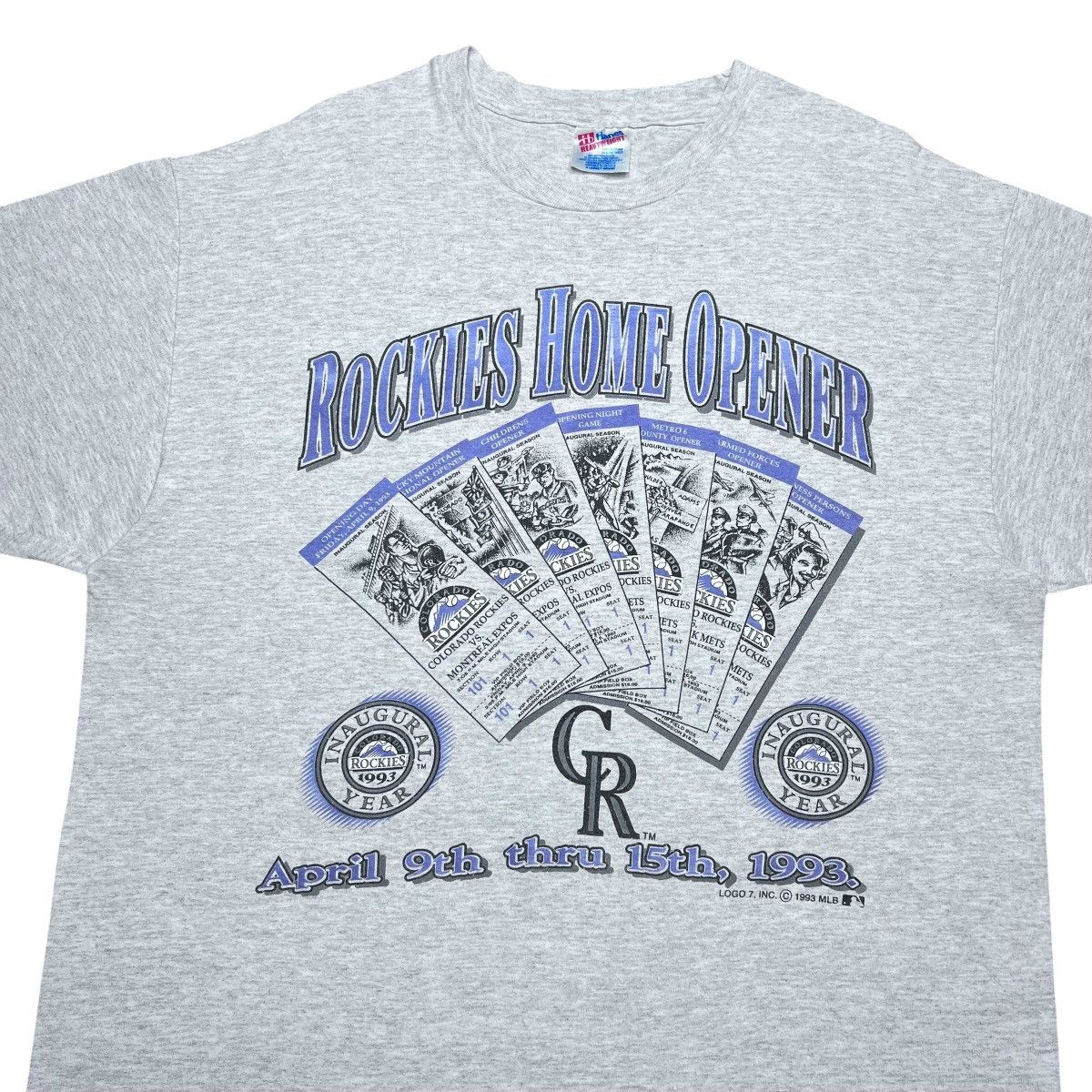 MLB 1993 MLB Colorado Rockies Inaugural Year Spell Out T-Shirt Size US XL / EU 56 / 4 - 4 Thumbnail