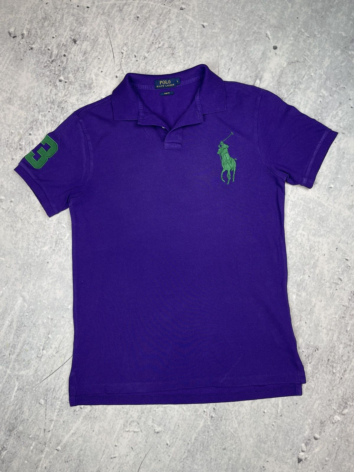 Polo Ralph Lauren × Vintage Vintage Polo Chief Keef awesome purple tee Size US L / EU 52-54 / 3 - 1 Thumbnail