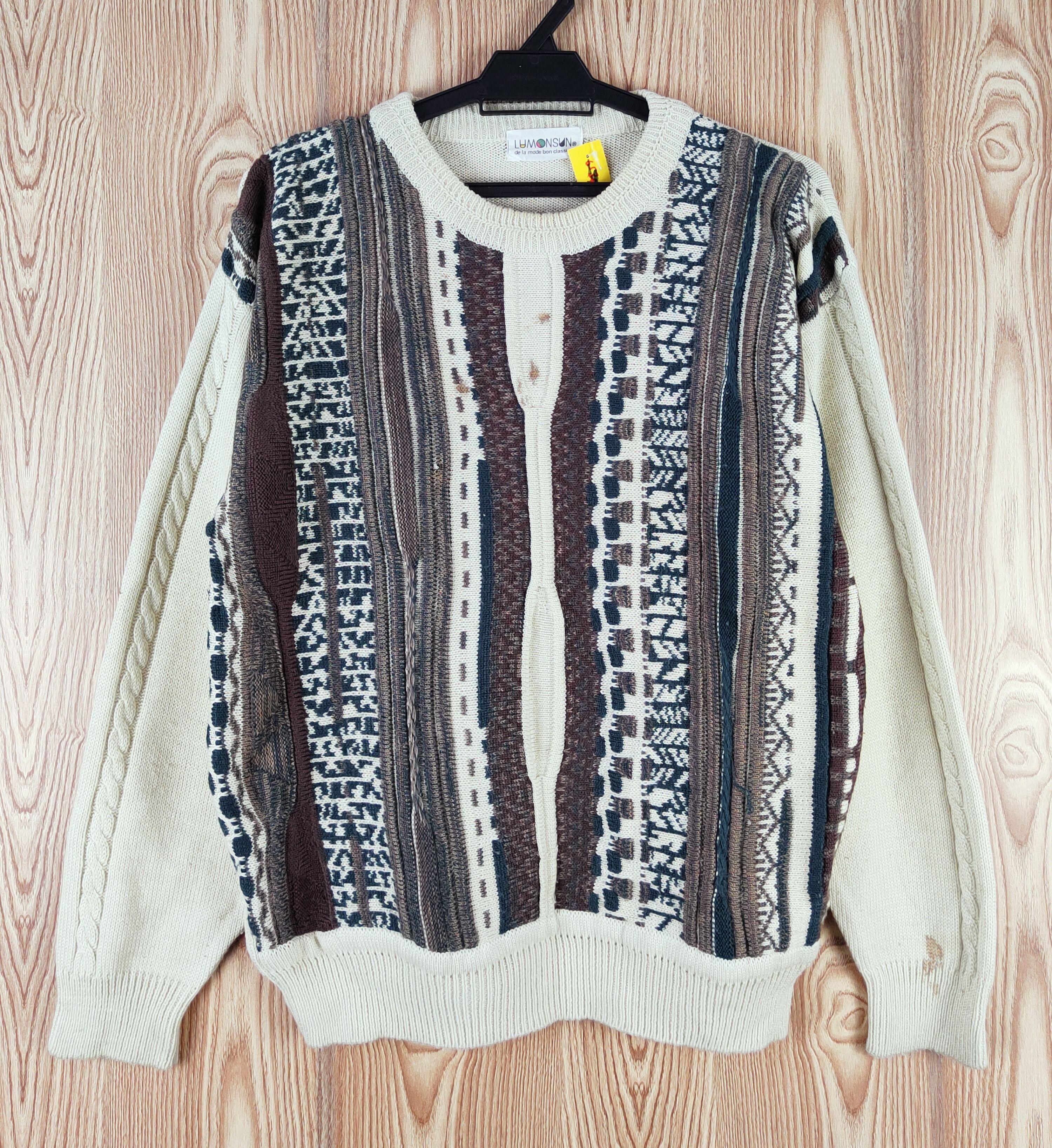 Homespun Knitwear Lamonsun Ivory vintage Knitwear Sweatshirts#W057 Size US M / EU 48-50 / 2 - 1 Thumbnail