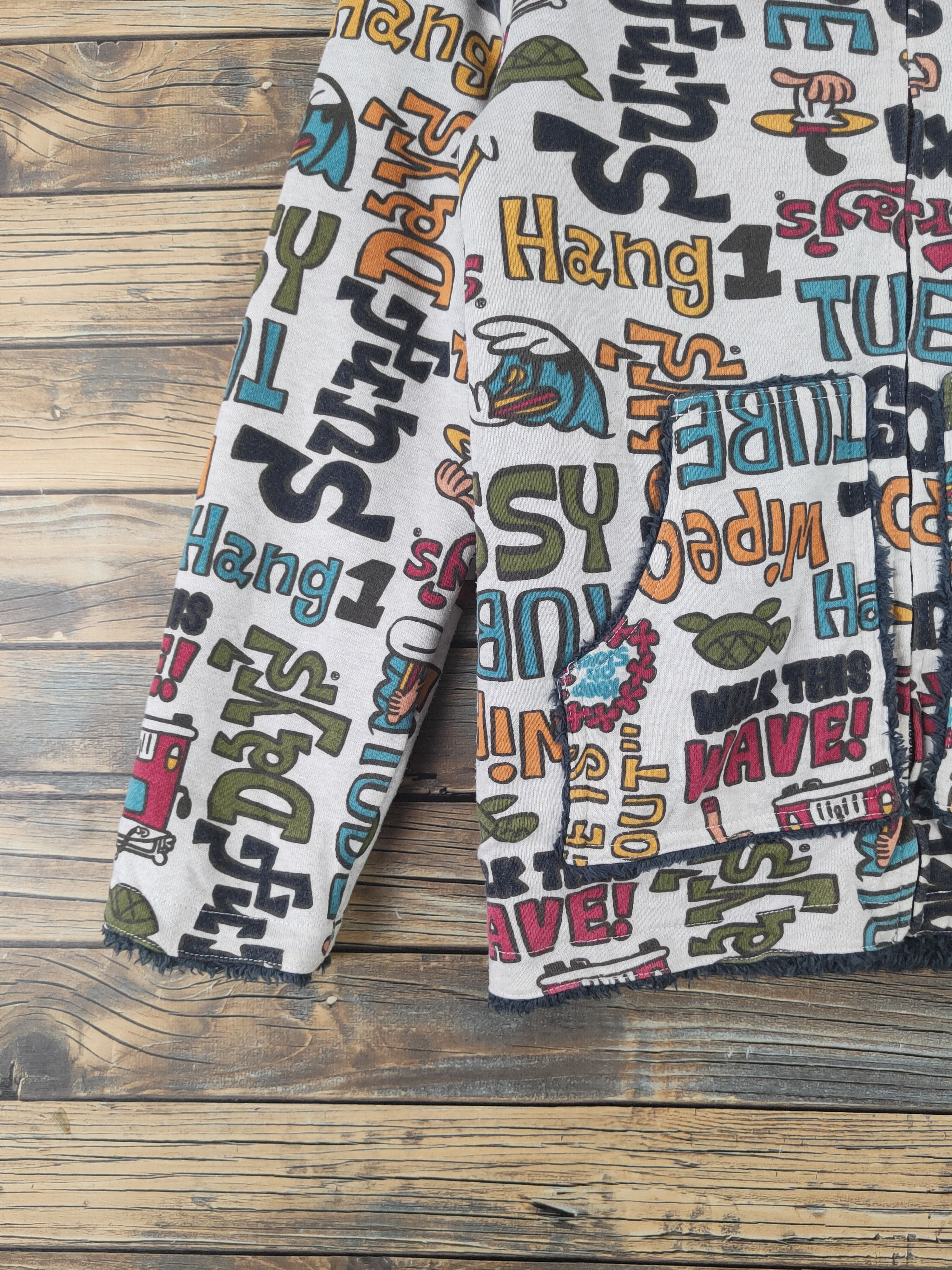 Japanese Brand × Vintage DL Japan Full print reversible Mix Hoodie Sweaters #782 Size S / US 4 / IT 40 - 4 Thumbnail