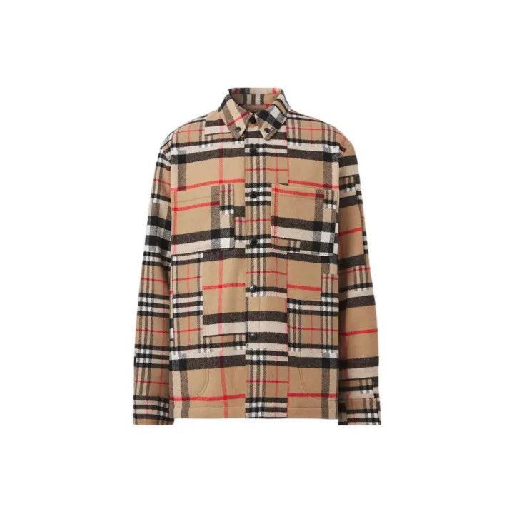 Burberry Burberry Burberry SS22 Plaid Wool Long Sleeve Shirt-2507 Size US L / EU 52-54 / 3 - 1 Thumbnail