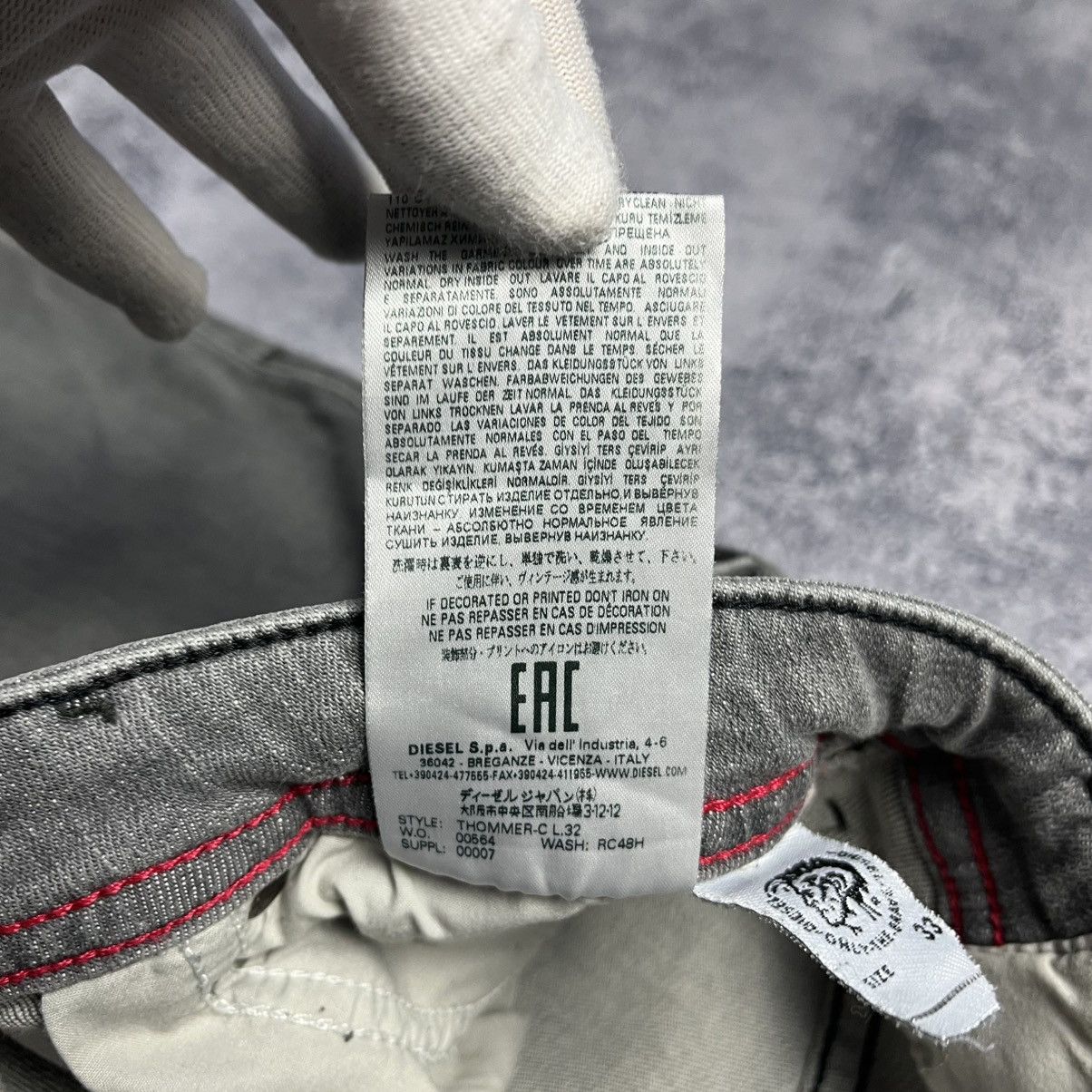 Diesel Vintage Diesel Thommer-C Slim Skinny Denim Gray Jeans Y2K Size US 33 - 16 Thumbnail