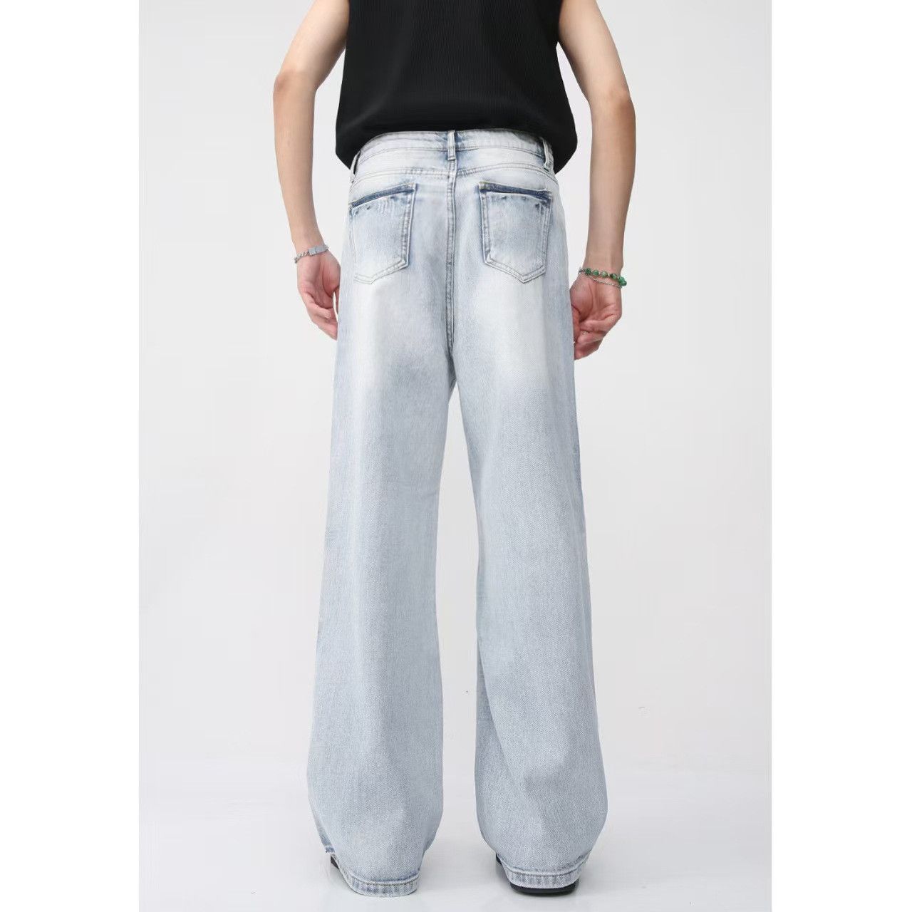 Japanese Brand × Vintage Washed and Aged Simple Casual Loose Jeans Size US 26 / EU 42 - 2 Thumbnail