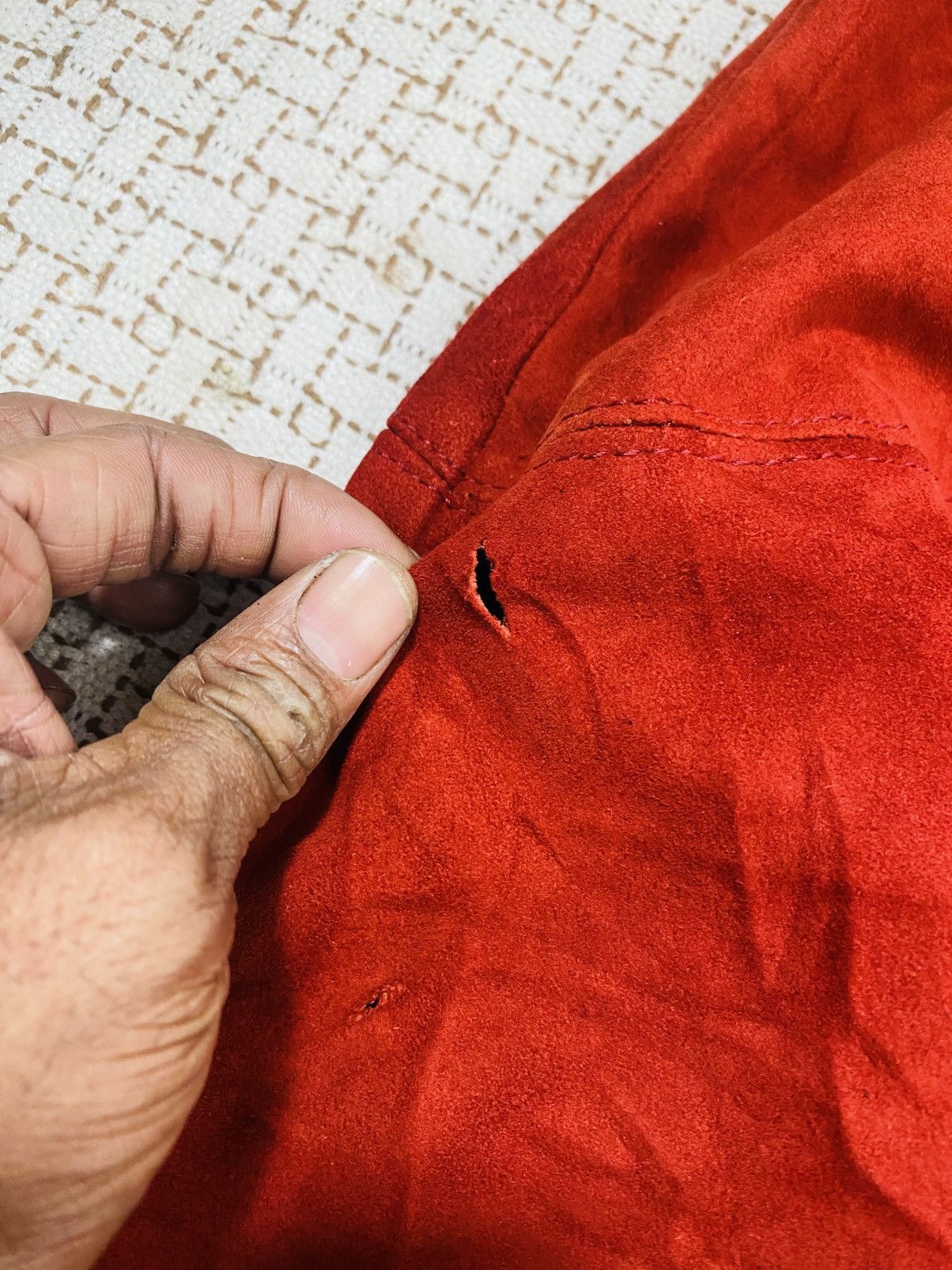 Japanese Brand Vintage 90s Distressed Suede Leather Zipper Jacket Size US M / EU 48-50 / 2 - 6 Thumbnail