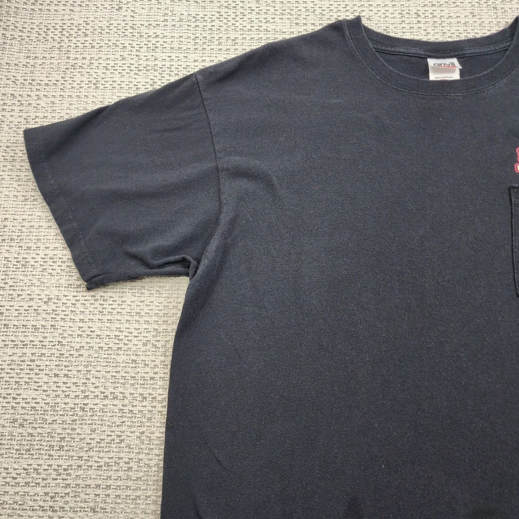 Anvil Buds Bar Shirt Mens XL Black Pocket Graphic Beer Booze Burgers Anvil Cotton Shirt Mens XL Black Pocket Graphic Tee Buds Bar Graphic Tee Size US XL / EU 56 / 4 - 5 Thumbnail